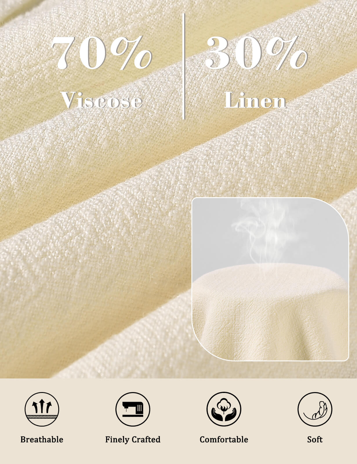 Damen Leinenhose Weites Bein