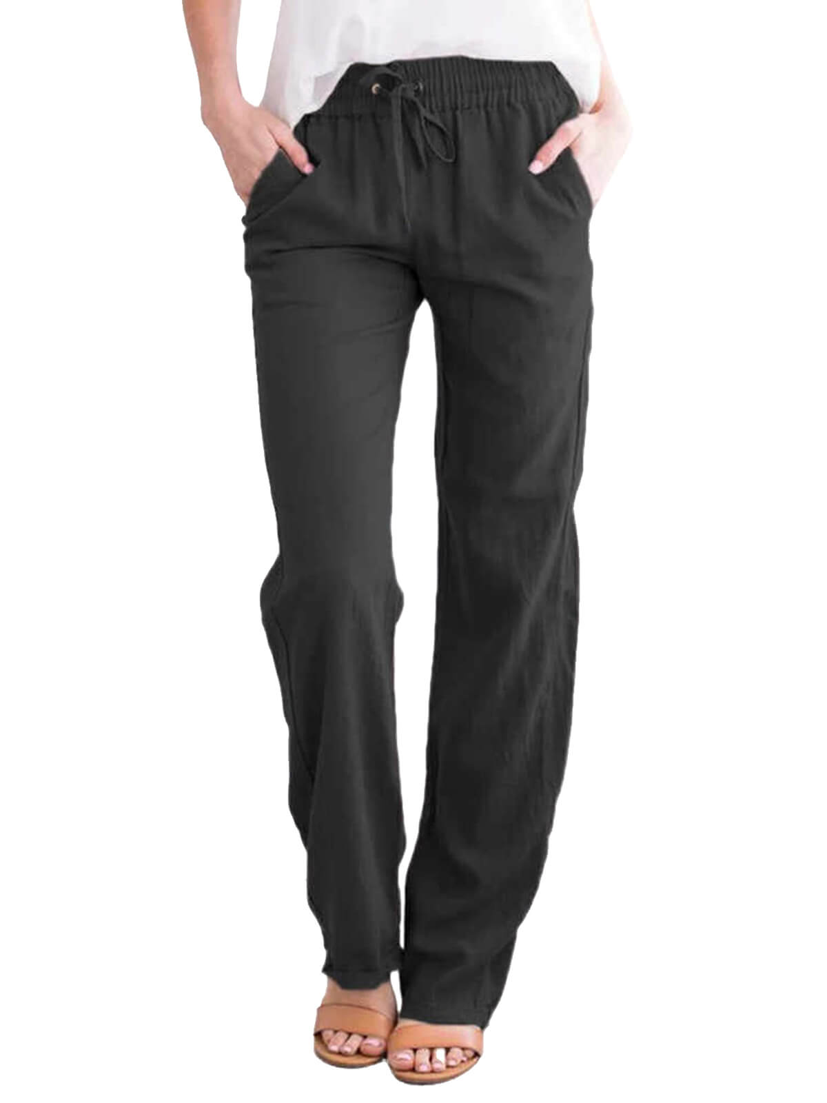 Pantalon en lin large pour femme