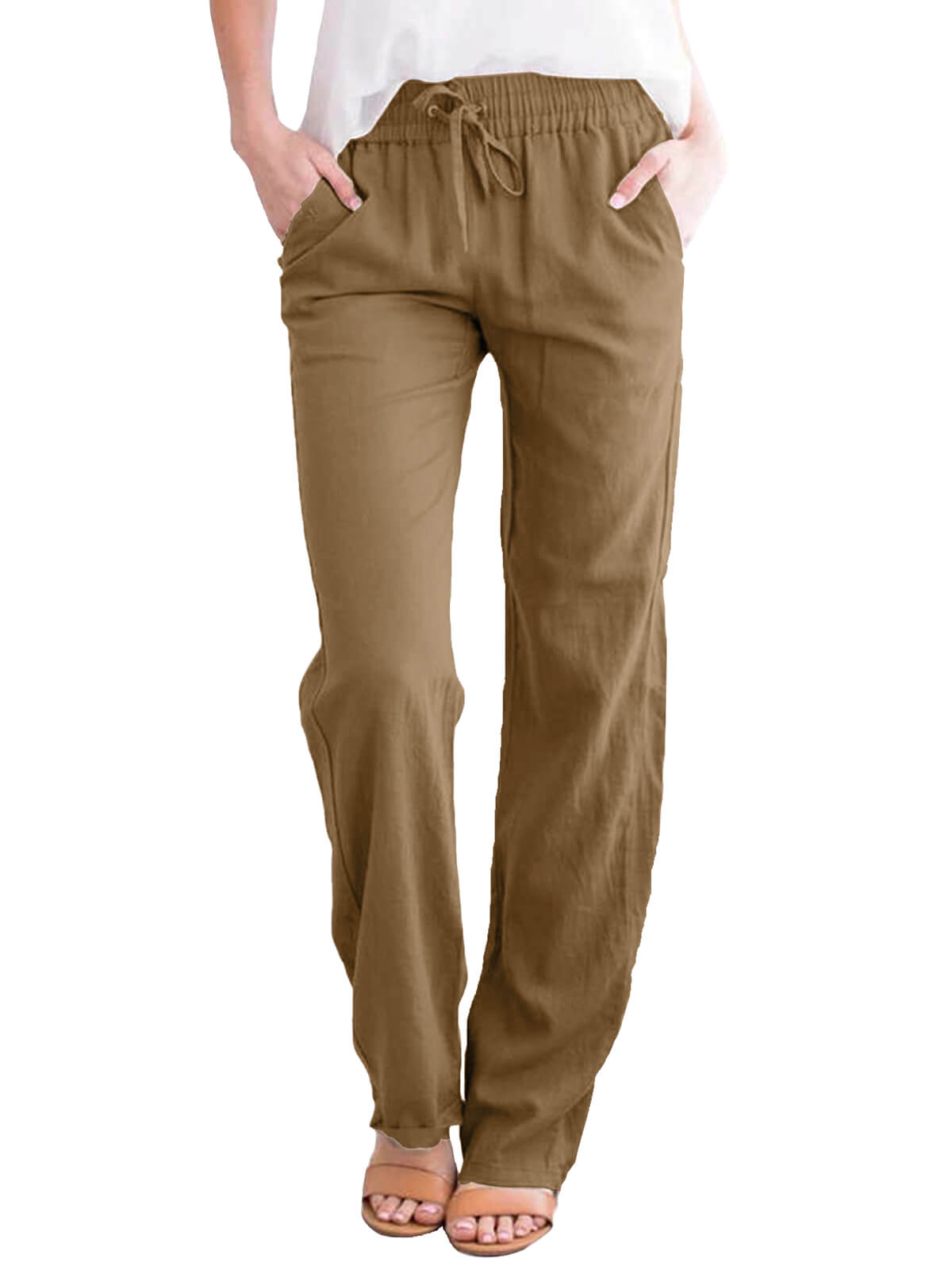 Pantalon en lin large pour femme