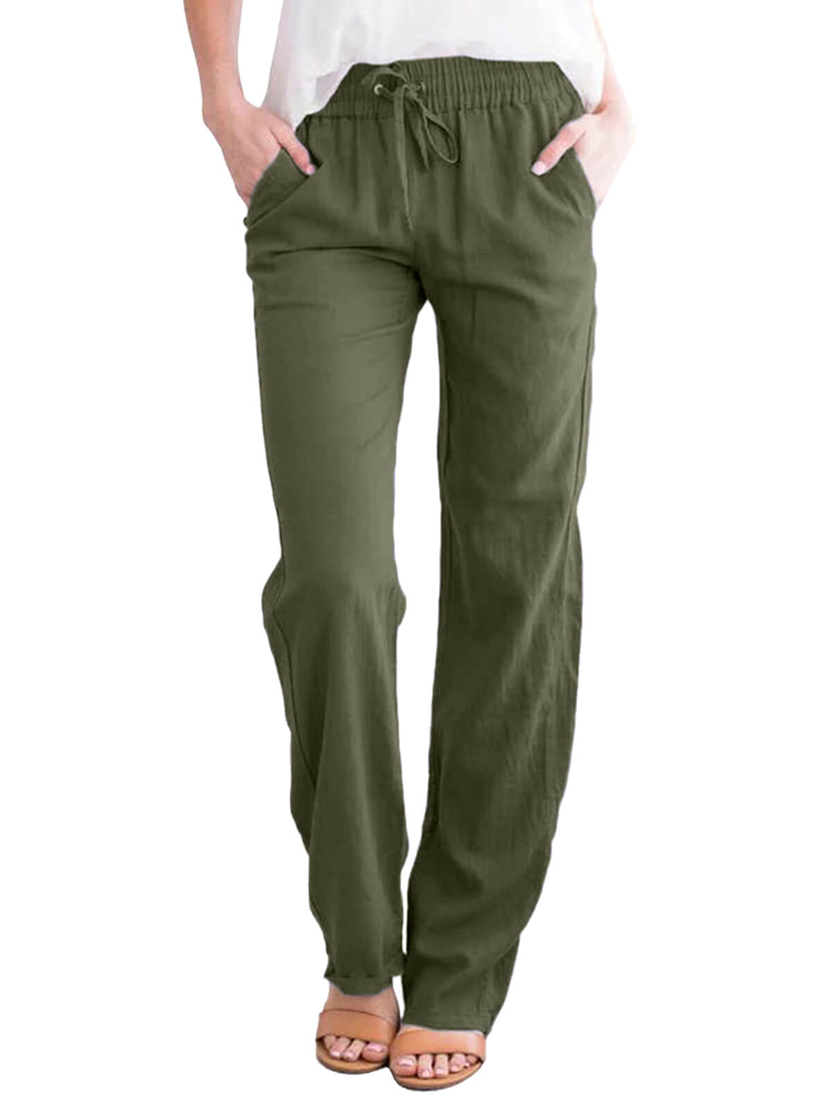 Pantalon en lin large pour femme