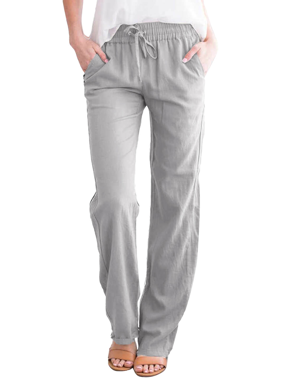 Pantalon en lin large pour femme
