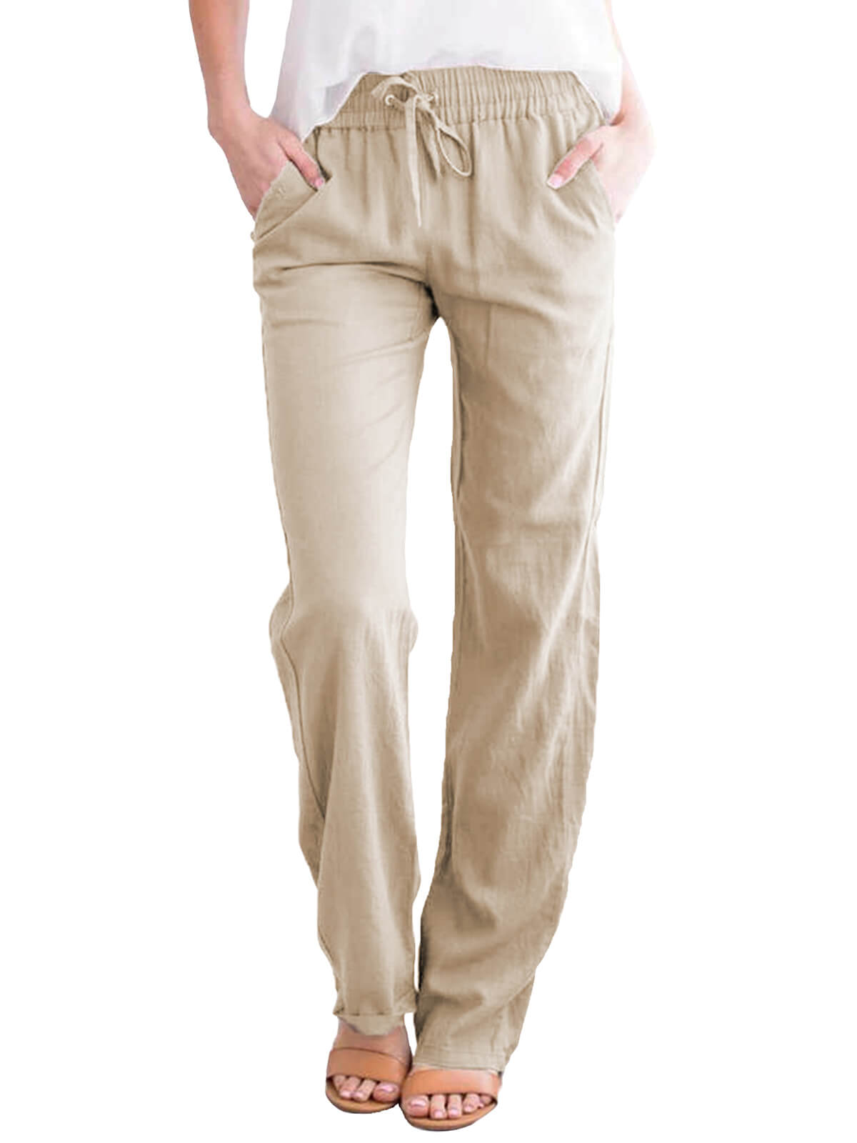 Pantalon en lin large pour femme