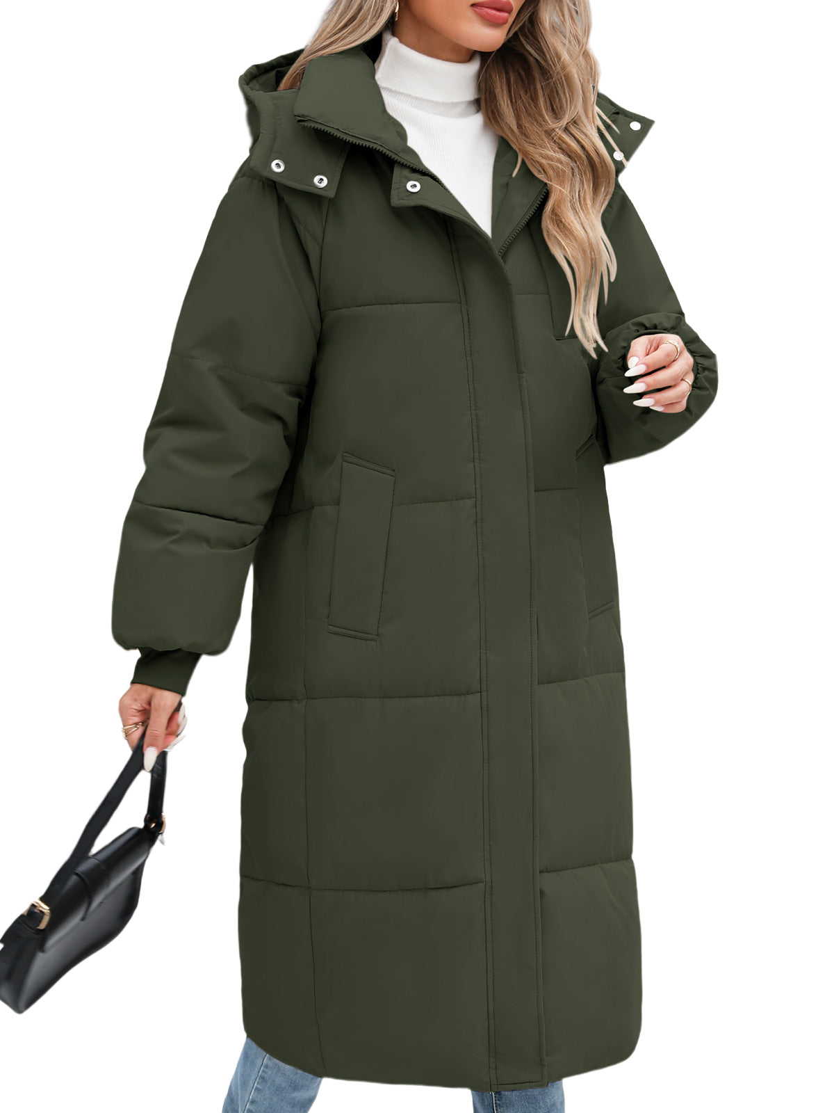 HEEKPEK Womens Winter Puffer Jacket Hooded Quilted Coat