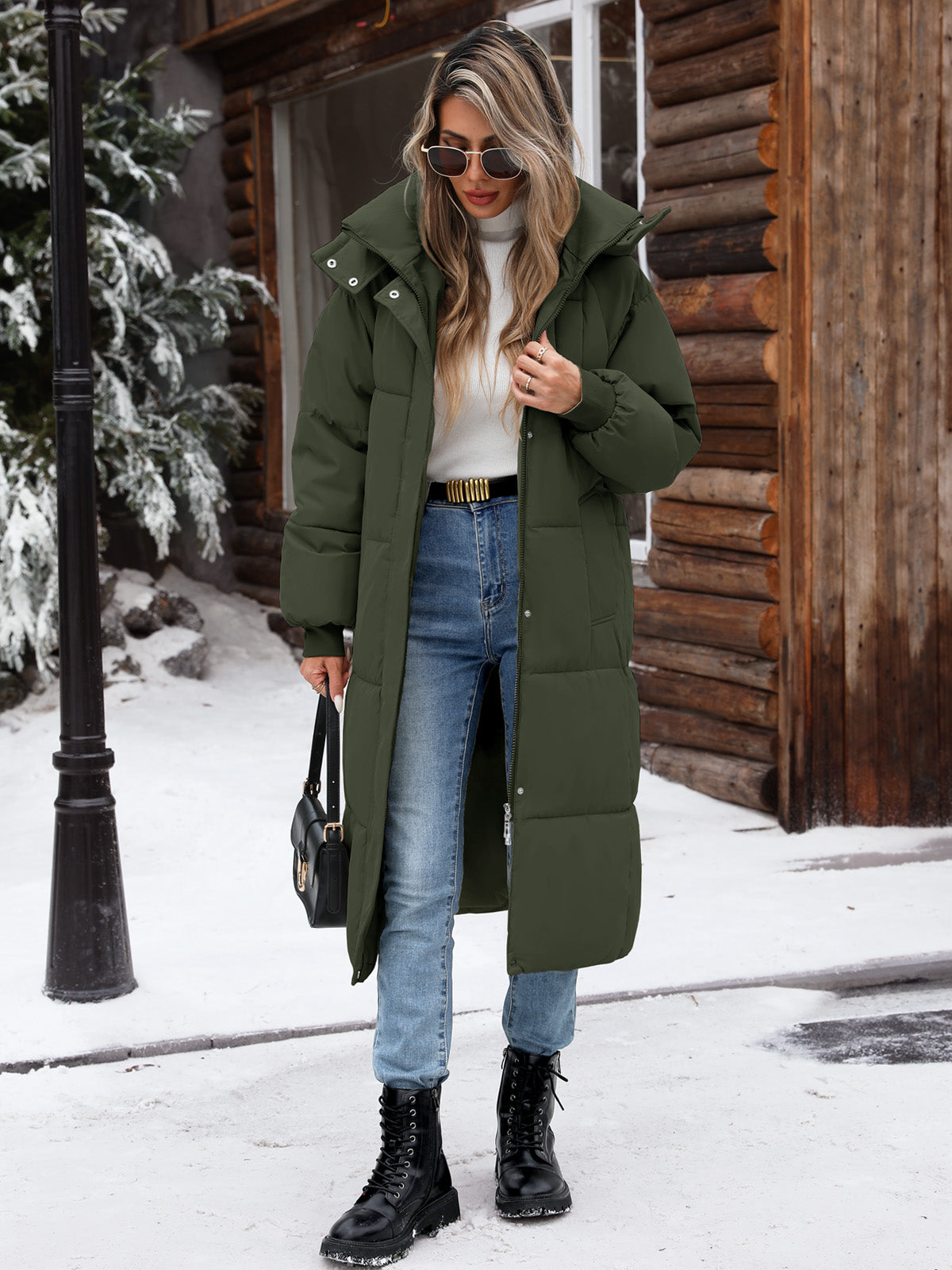 HEEKPEK Womens Winter Puffer Jacket Hooded Quilted Coat