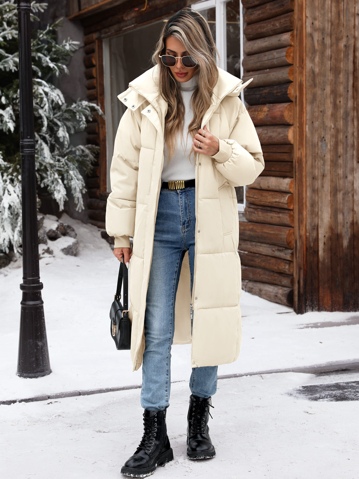 HEEKPEK Womens Winter Puffer Jacket Hooded Quilted Coat