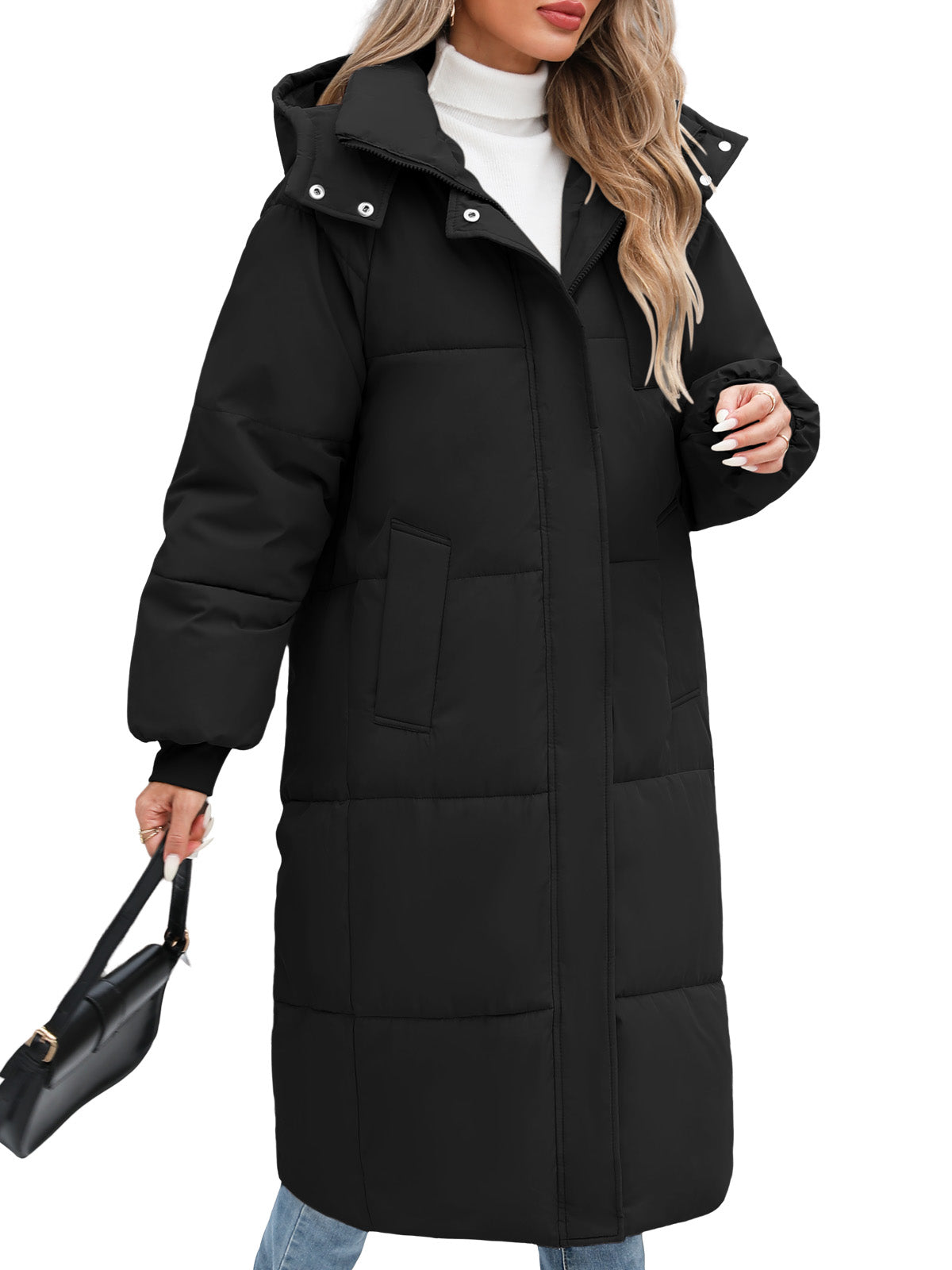 HEEKPEK Womens Winter Puffer Jacket Hooded Quilted Coat