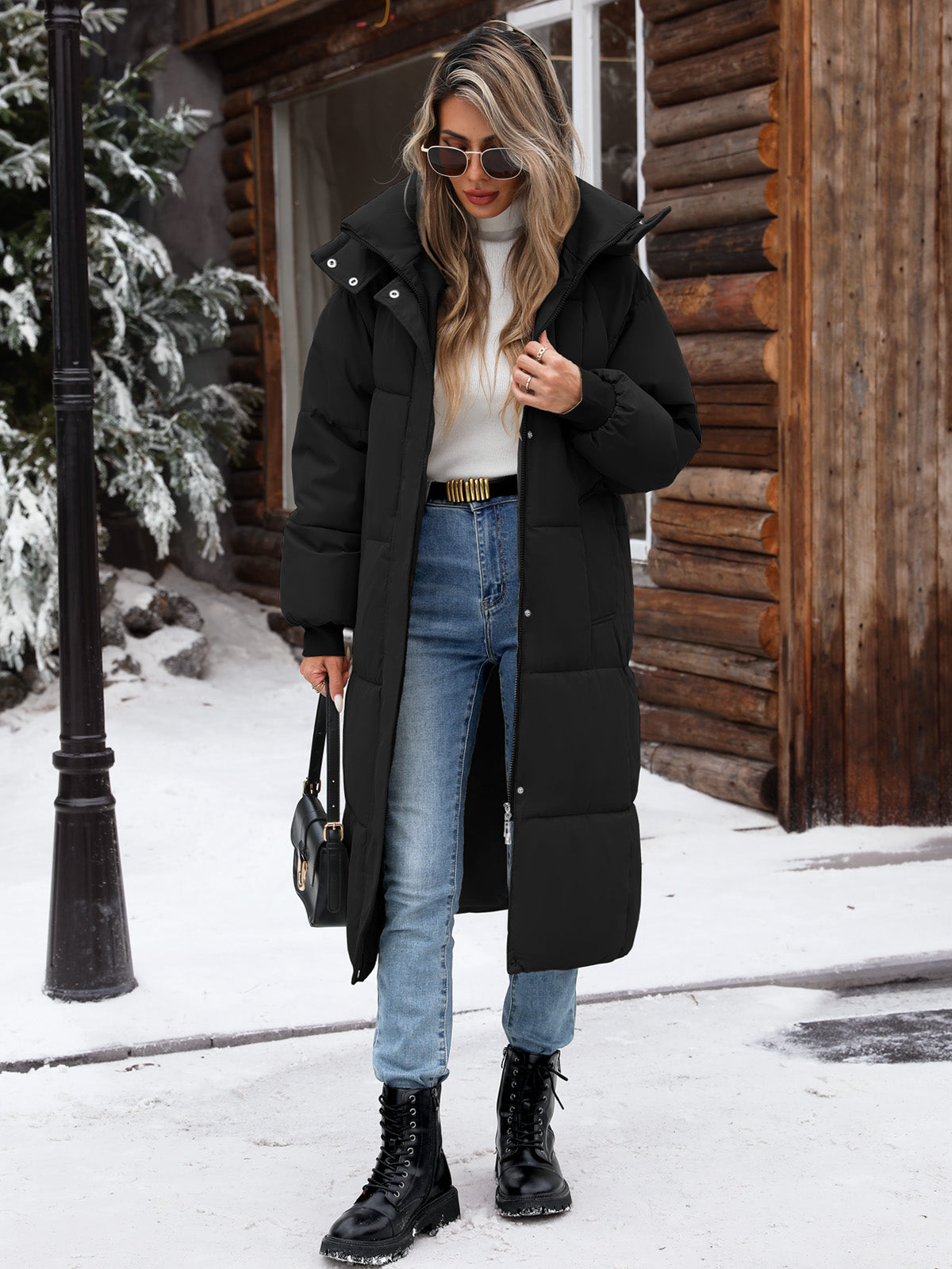 HEEKPEK Womens Winter Puffer Jacket Hooded Quilted Coat