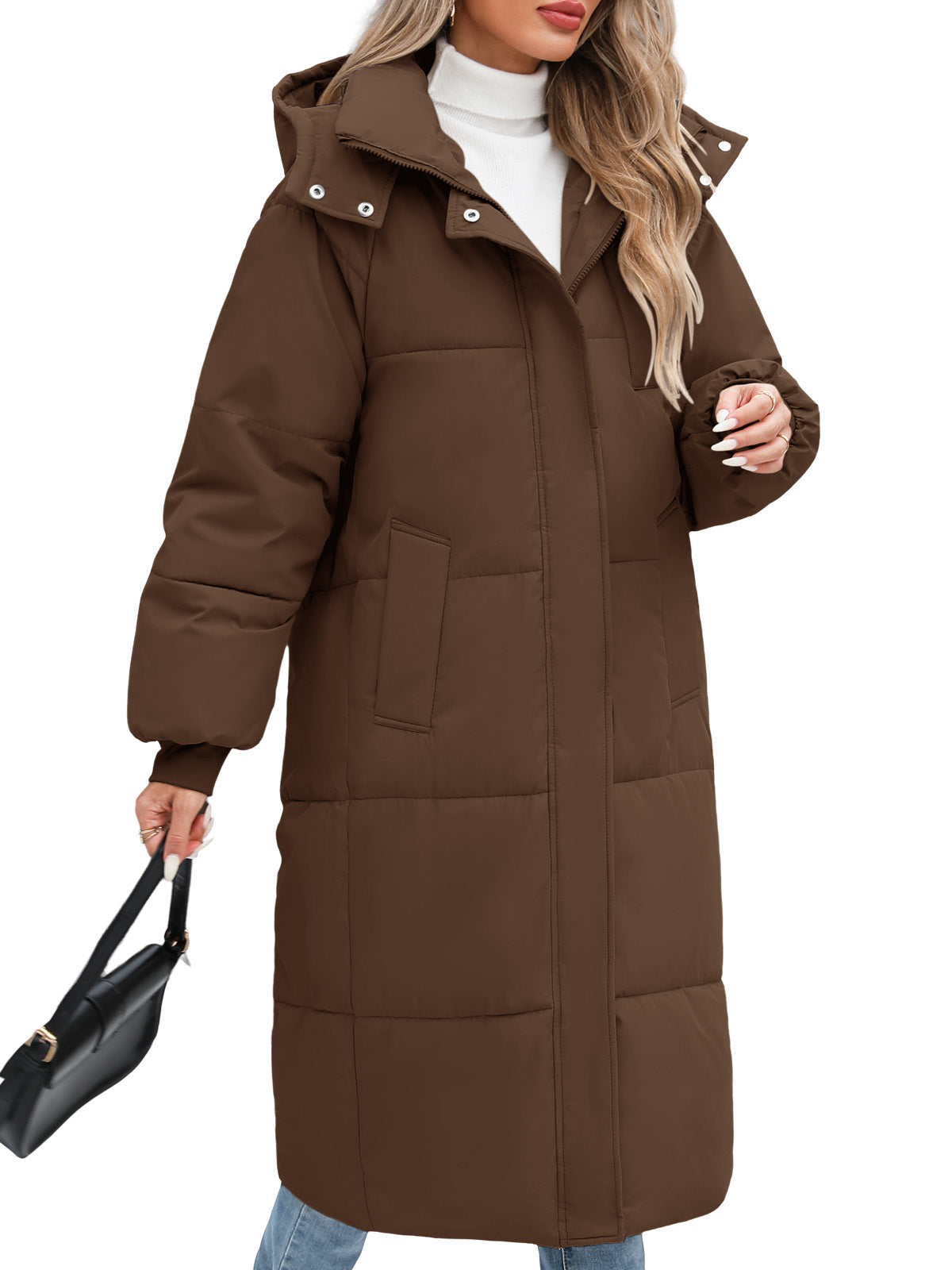 HEEKPEK Womens Winter Puffer Jacket Hooded Quilted Coat