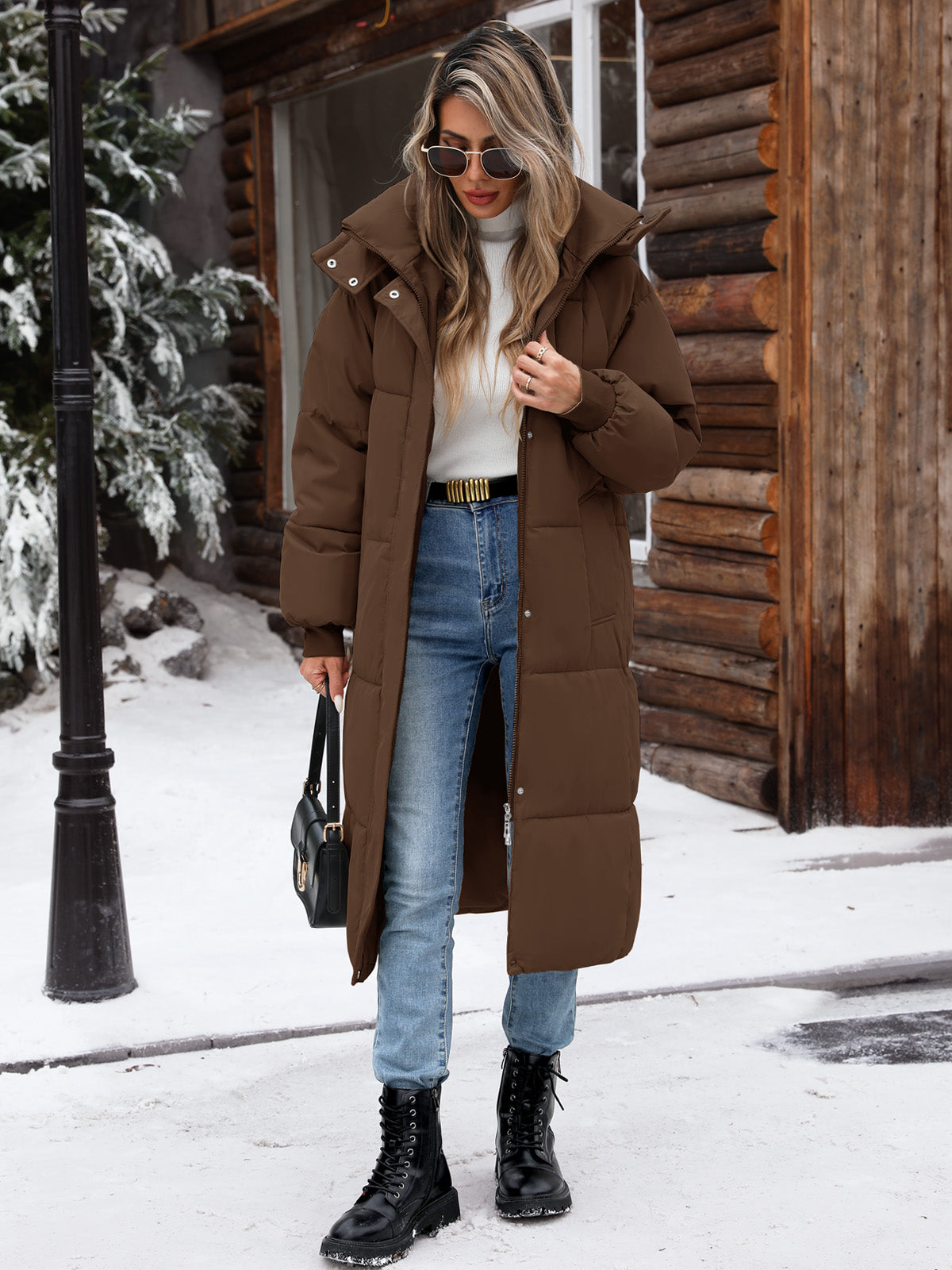HEEKPEK Womens Winter Puffer Jacket Hooded Quilted Coat
