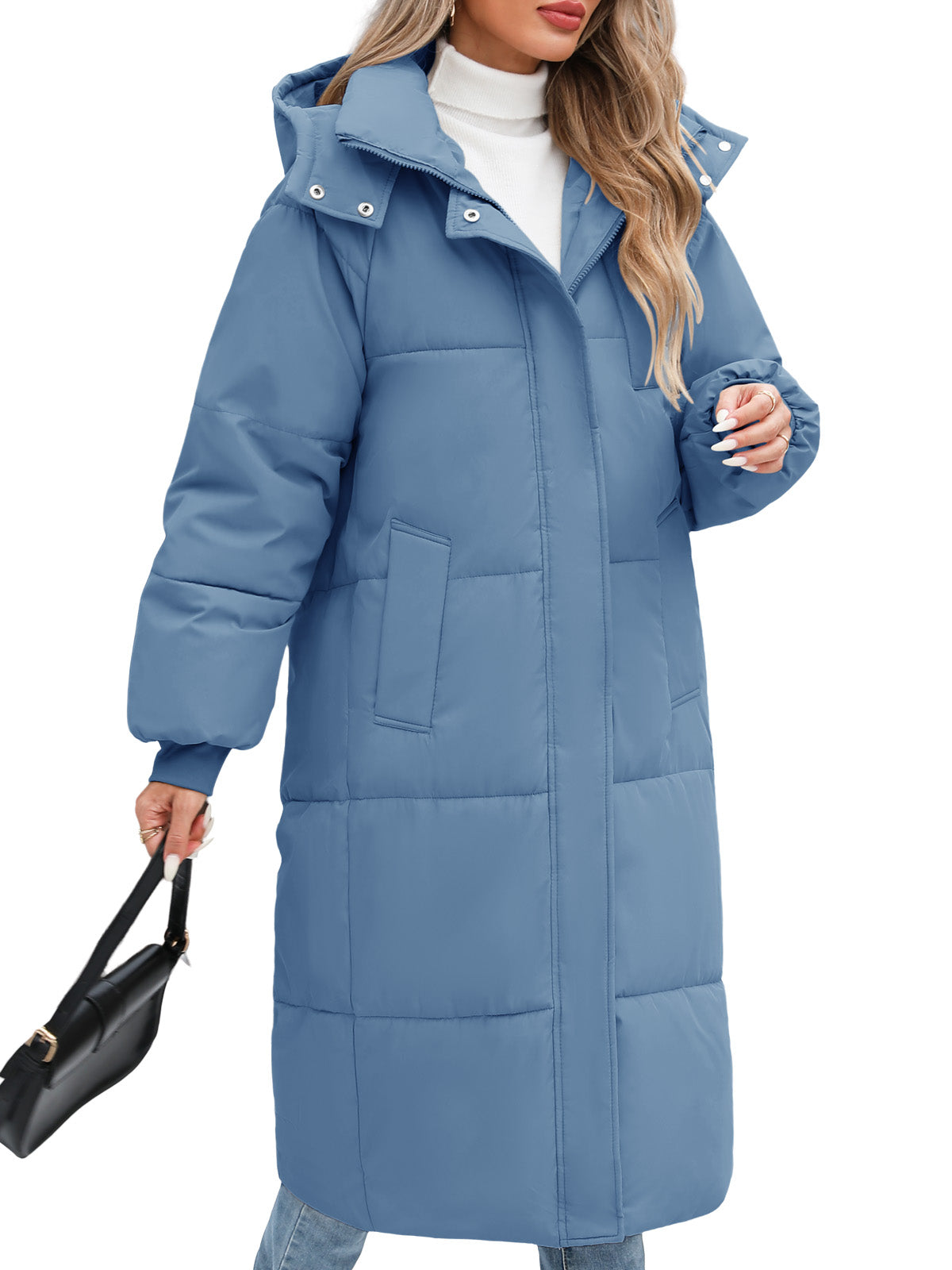 HEEKPEK Womens Winter Puffer Jacket Hooded Quilted Coat