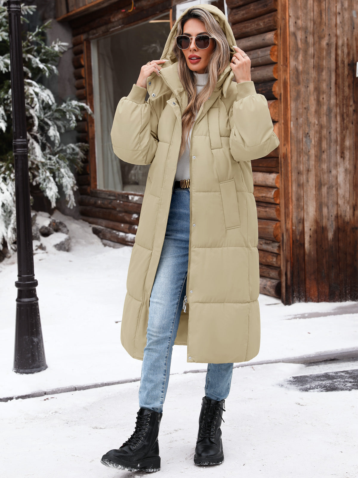 HEEKPEK Womens Winter Puffer Jacket Hooded Quilted Coat