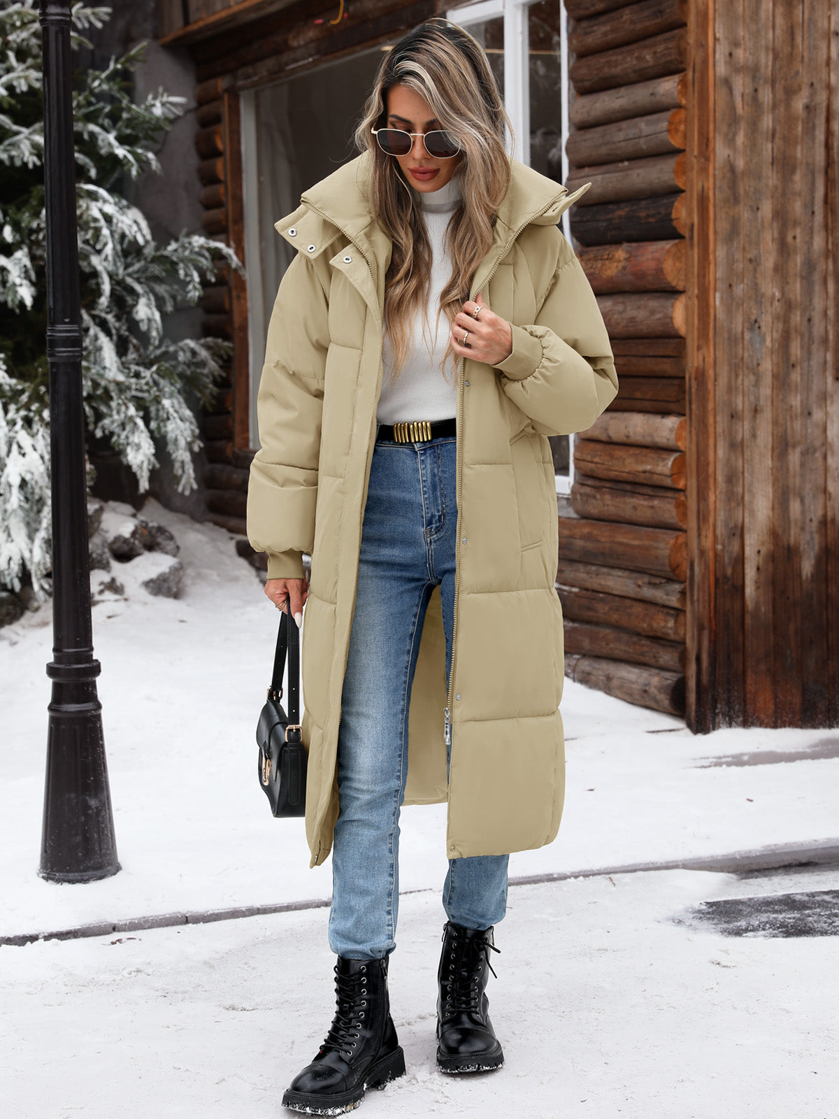 HEEKPEK Womens Winter Puffer Jacket Hooded Quilted Coat