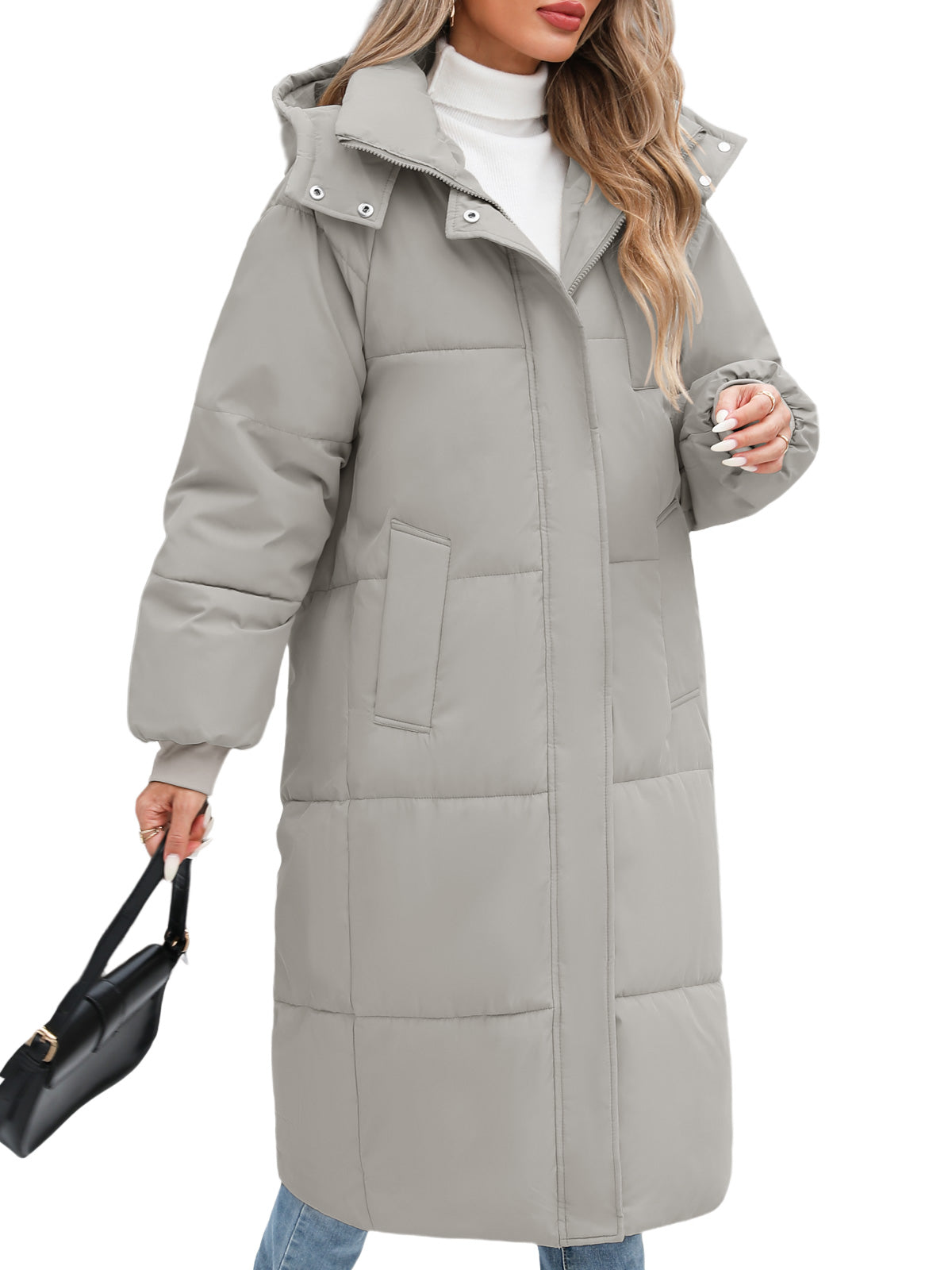 HEEKPEK Womens Winter Puffer Jacket Hooded Quilted Coat