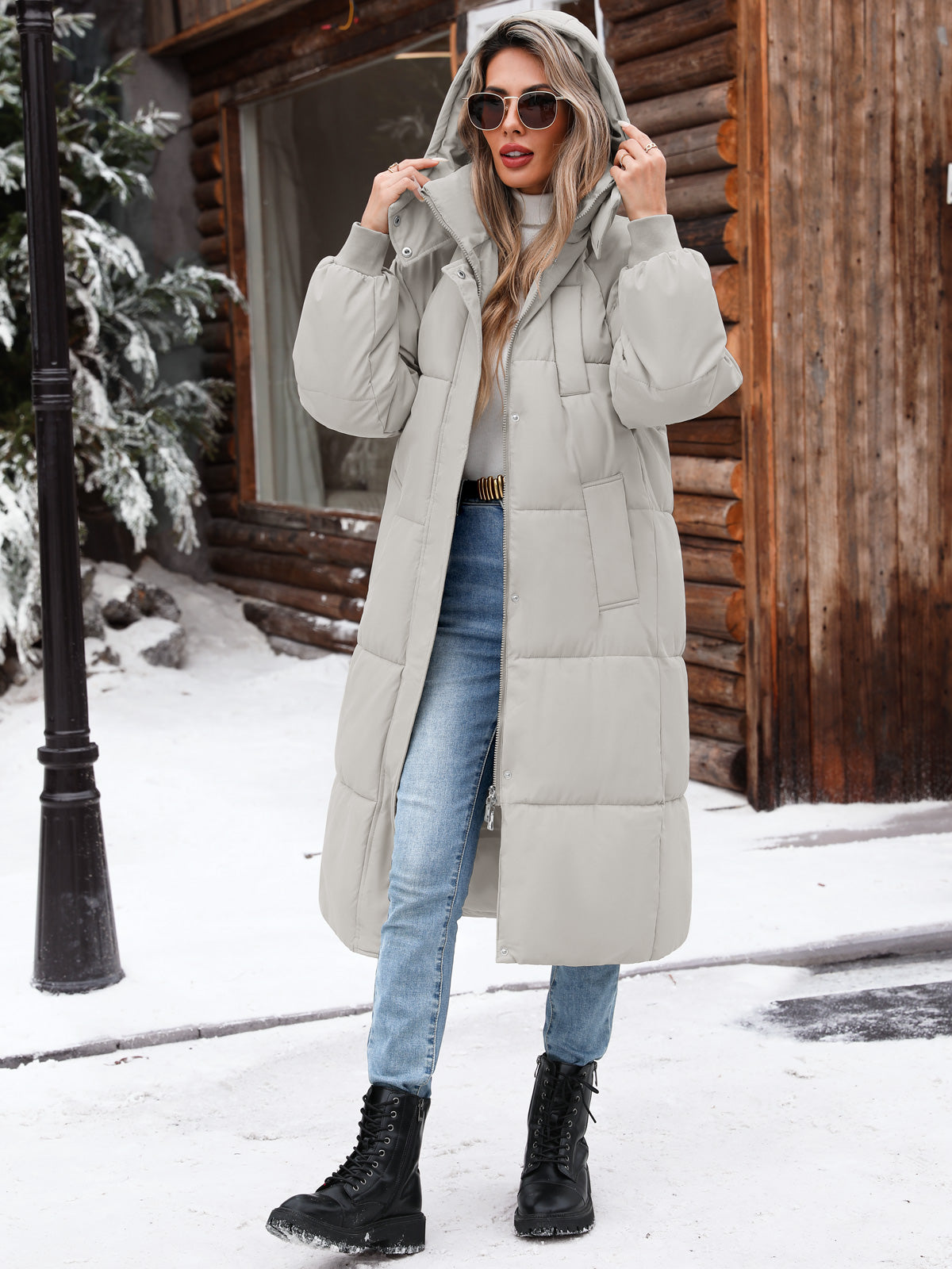 HEEKPEK Womens Winter Puffer Jacket Hooded Quilted Coat