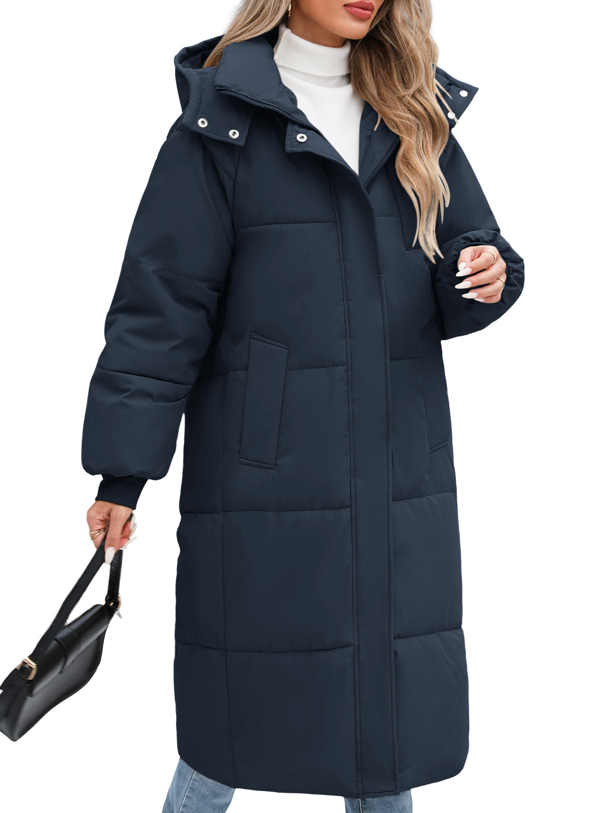HEEKPEK Womens Winter Puffer Jacket Hooded Quilted Coat