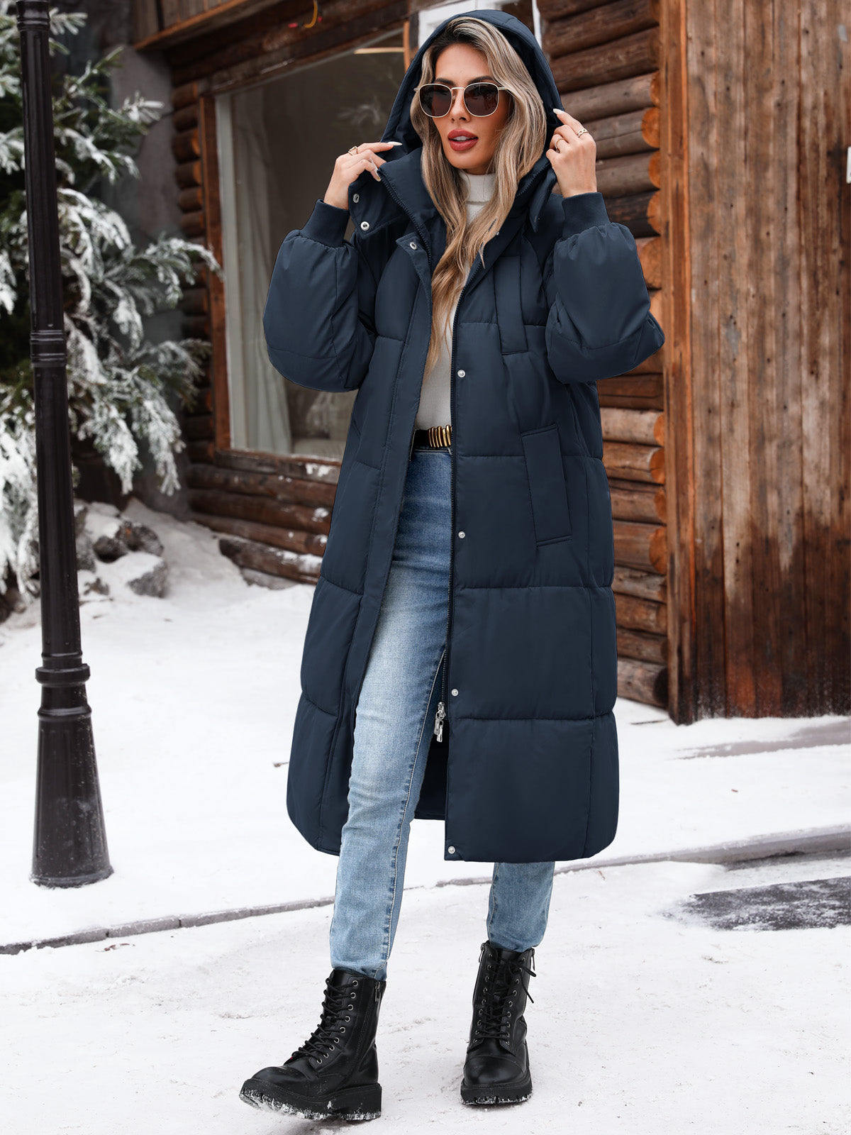 HEEKPEK Womens Winter Puffer Jacket Hooded Quilted Coat