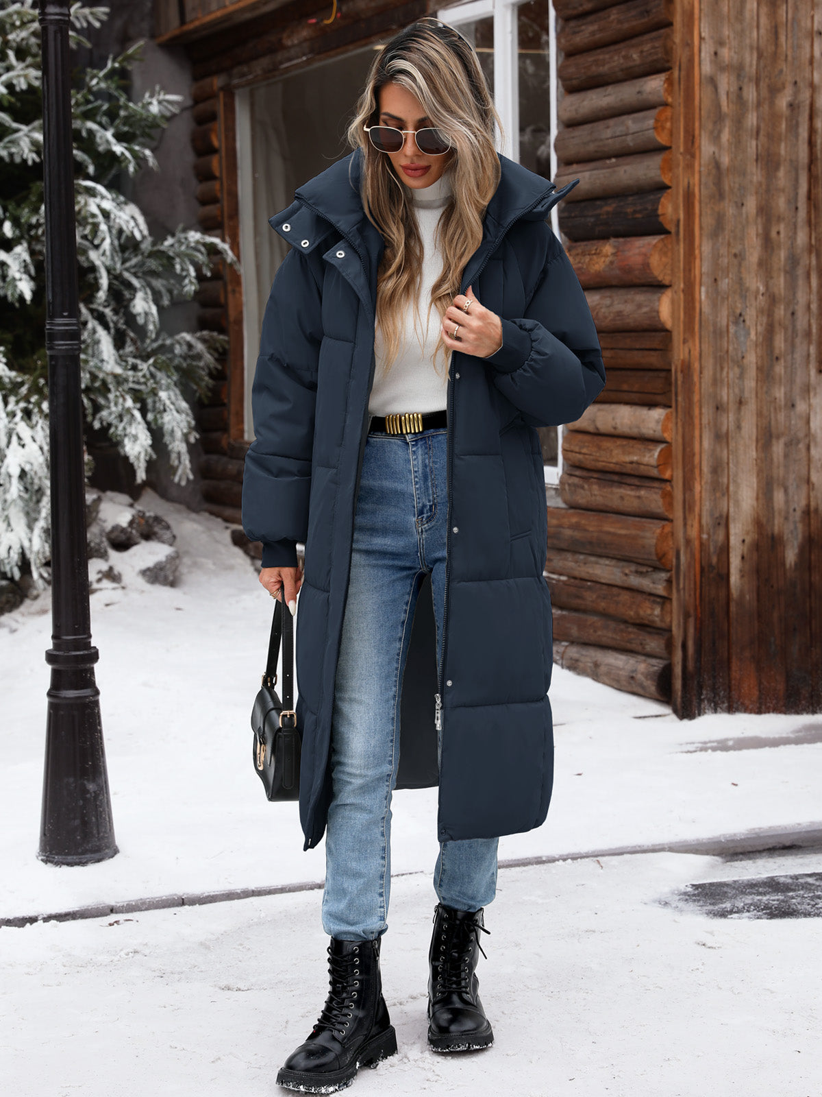 HEEKPEK Womens Winter Puffer Jacket Hooded Quilted Coat