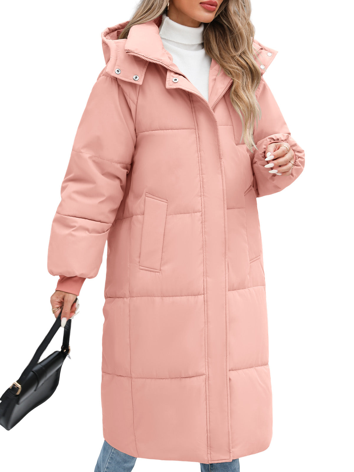 HEEKPEK Womens Winter Puffer Jacket Hooded Quilted Coat