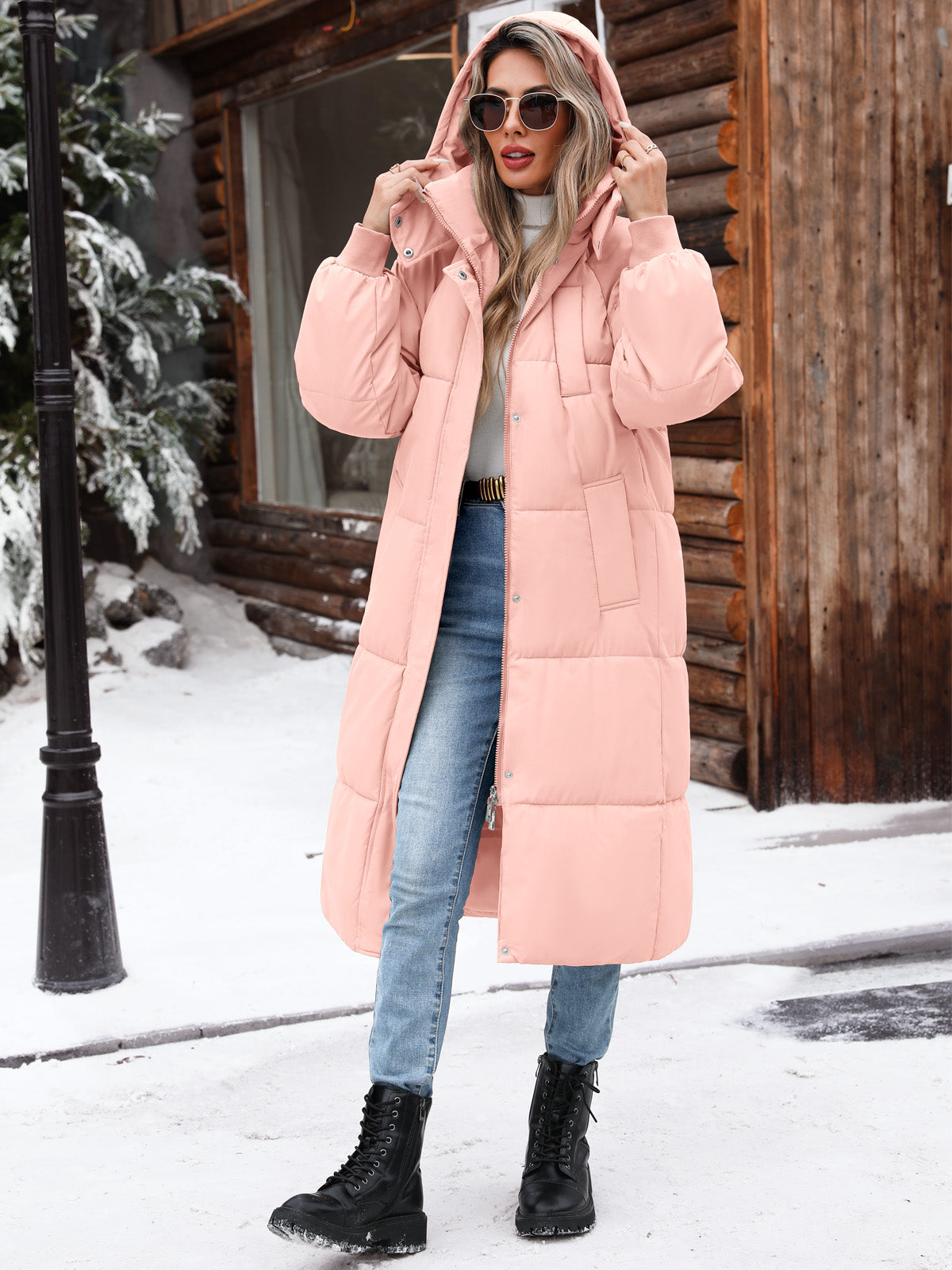 HEEKPEK Womens Winter Puffer Jacket Hooded Quilted Coat