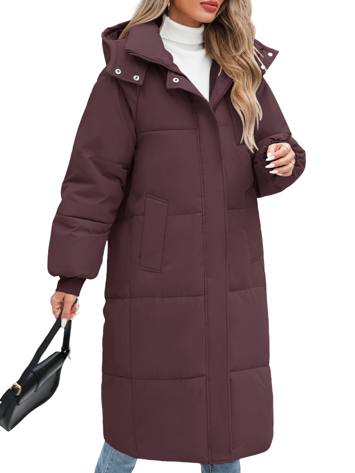 HEEKPEK Womens Winter Puffer Jacket Hooded Quilted Coat