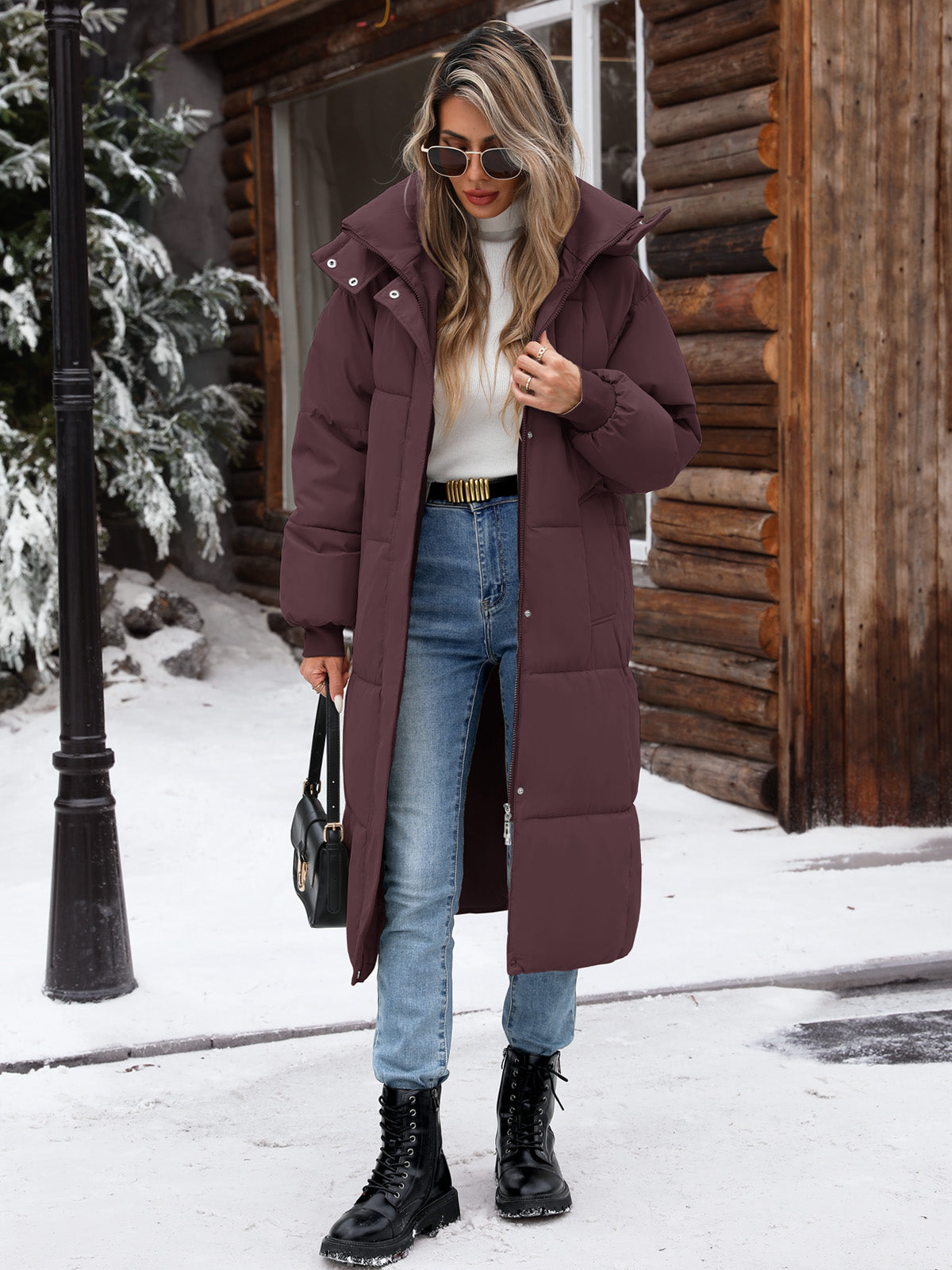 HEEKPEK Womens Winter Puffer Jacket Hooded Quilted Coat