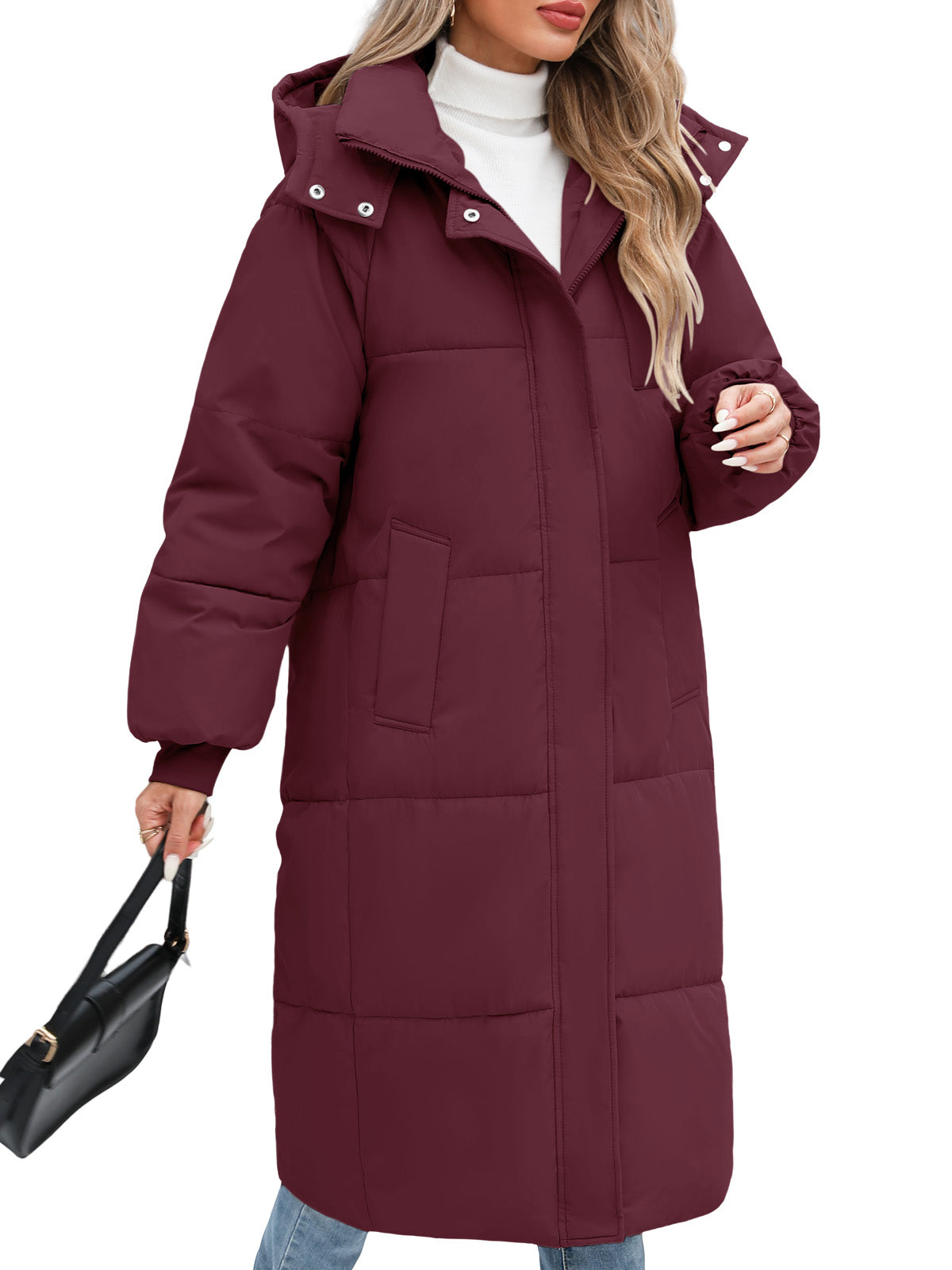 HEEKPEK Womens Winter Puffer Jacket Hooded Quilted Coat