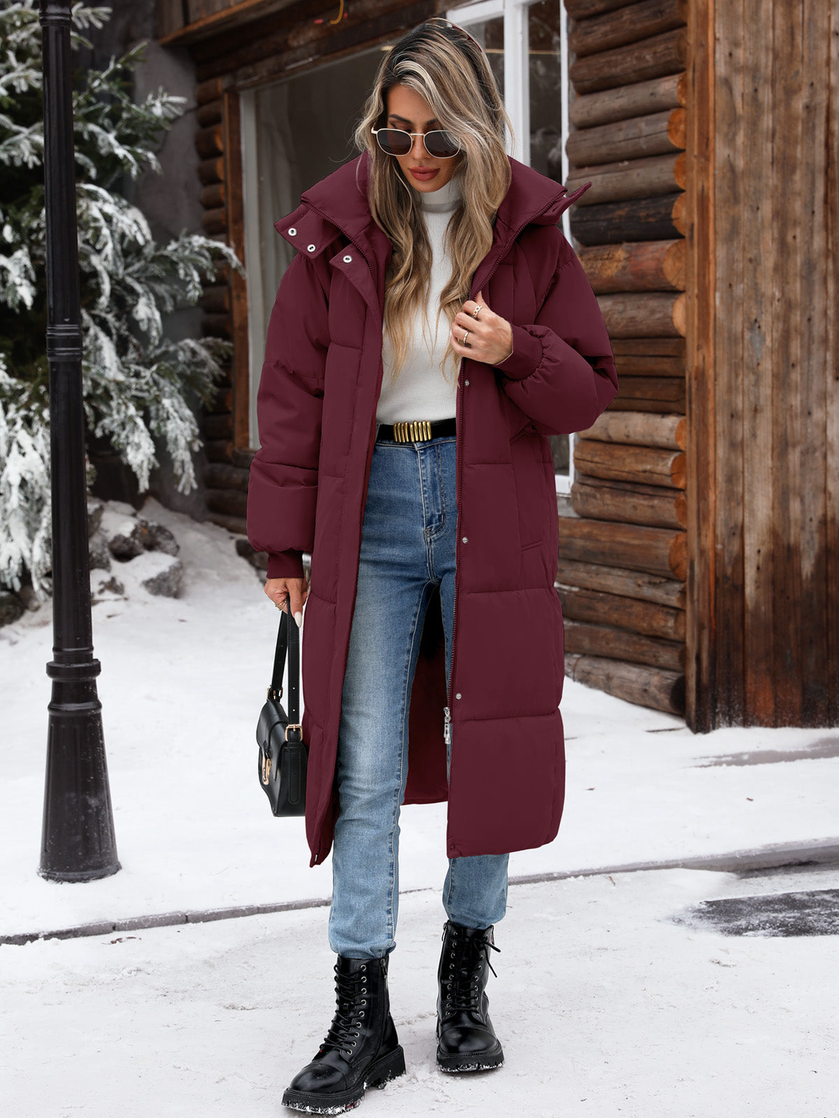HEEKPEK Womens Winter Puffer Jacket Hooded Quilted Coat