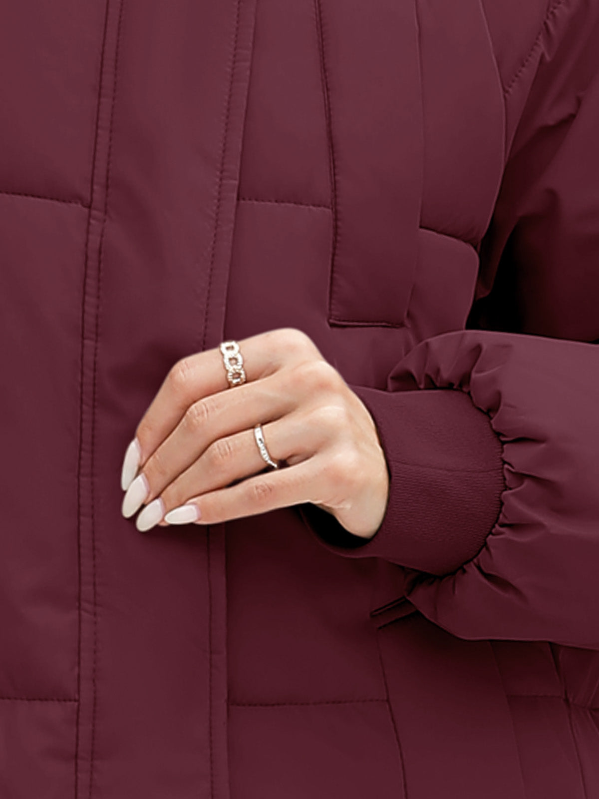 HEEKPEK Womens Winter Puffer Jacket Hooded Quilted Coat