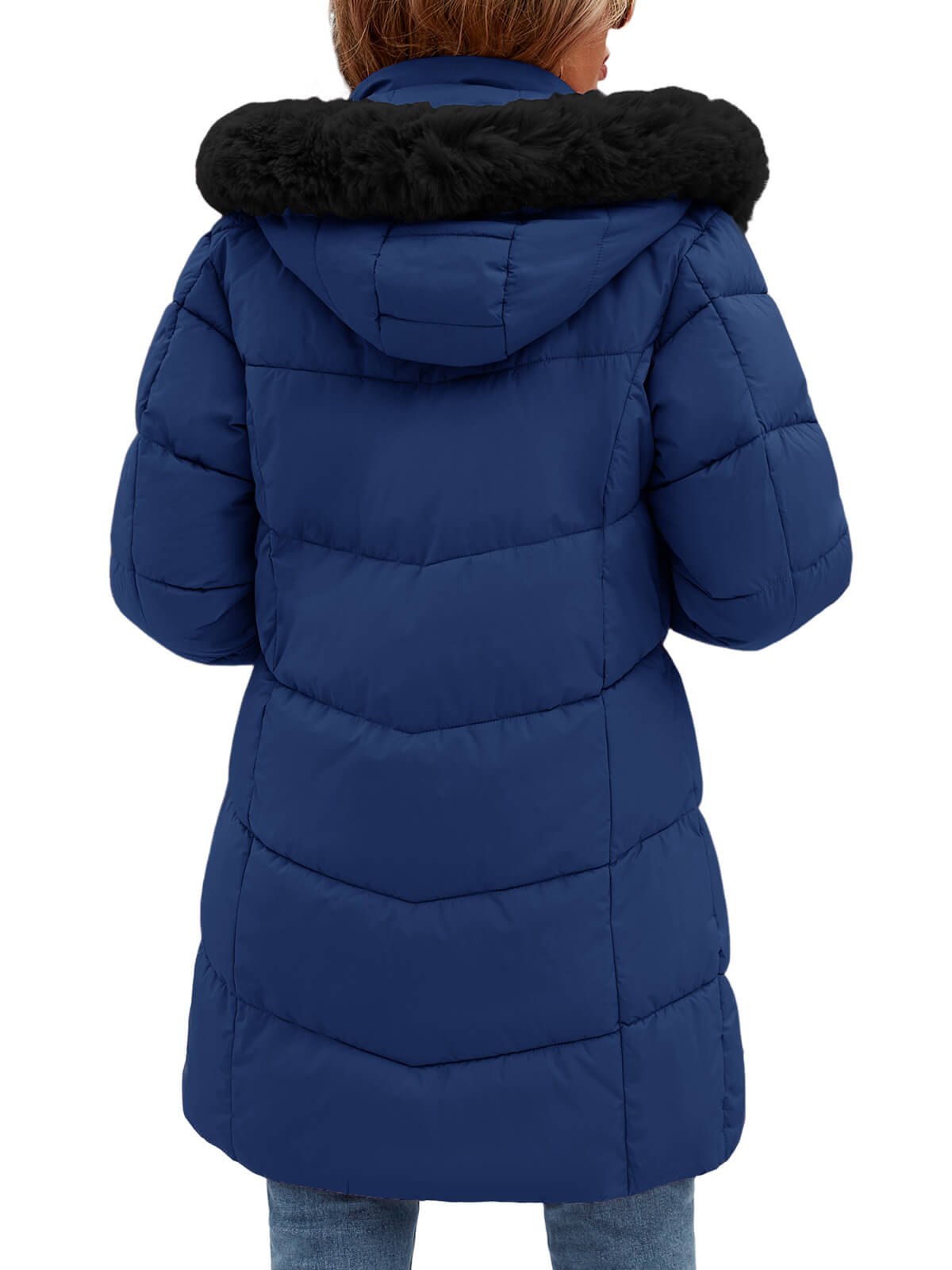 HEEKPEK Womens Long Winter Parka Hooded Puffer Jacket Water Repellent Fleece Lined Coat