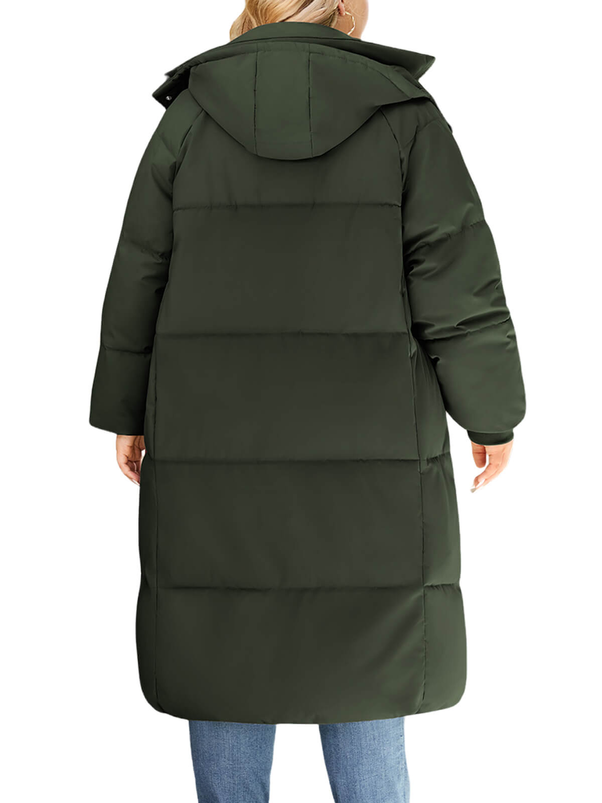 HEEKPEK Womens Plus Size Winter Hooded Puffer Parka Coat