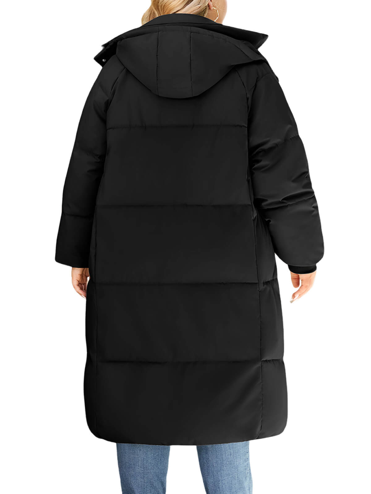 HEEKPEK Womens Plus Size Winter Hooded Puffer Parka Coat