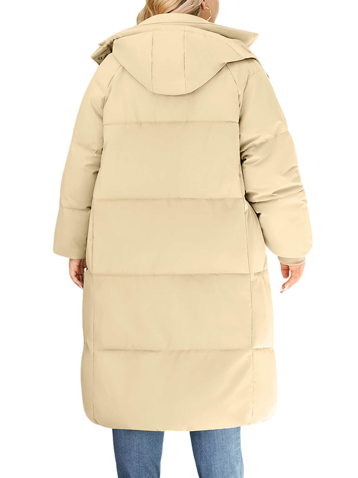 HEEKPEK Womens Plus Size Winter Hooded Puffer Parka Coat