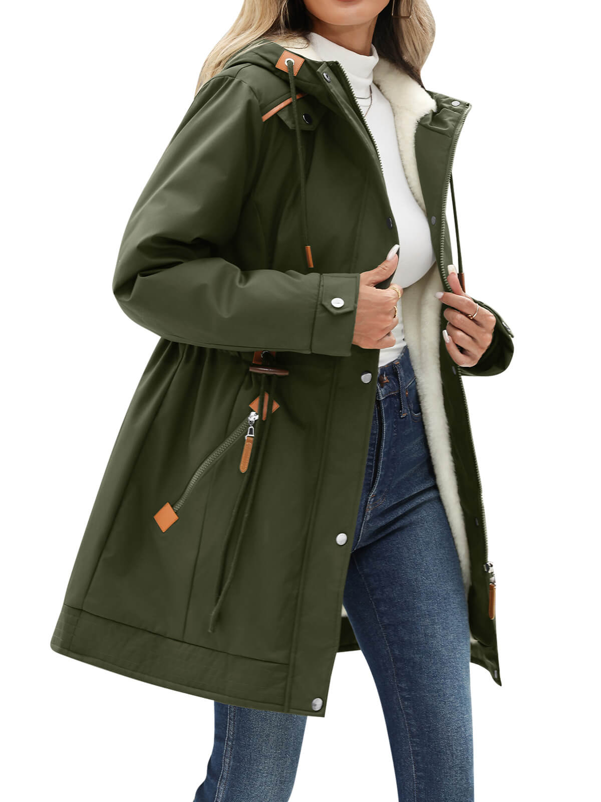 HEEKPEK Fleece-Lined Hooded Parka Jacket