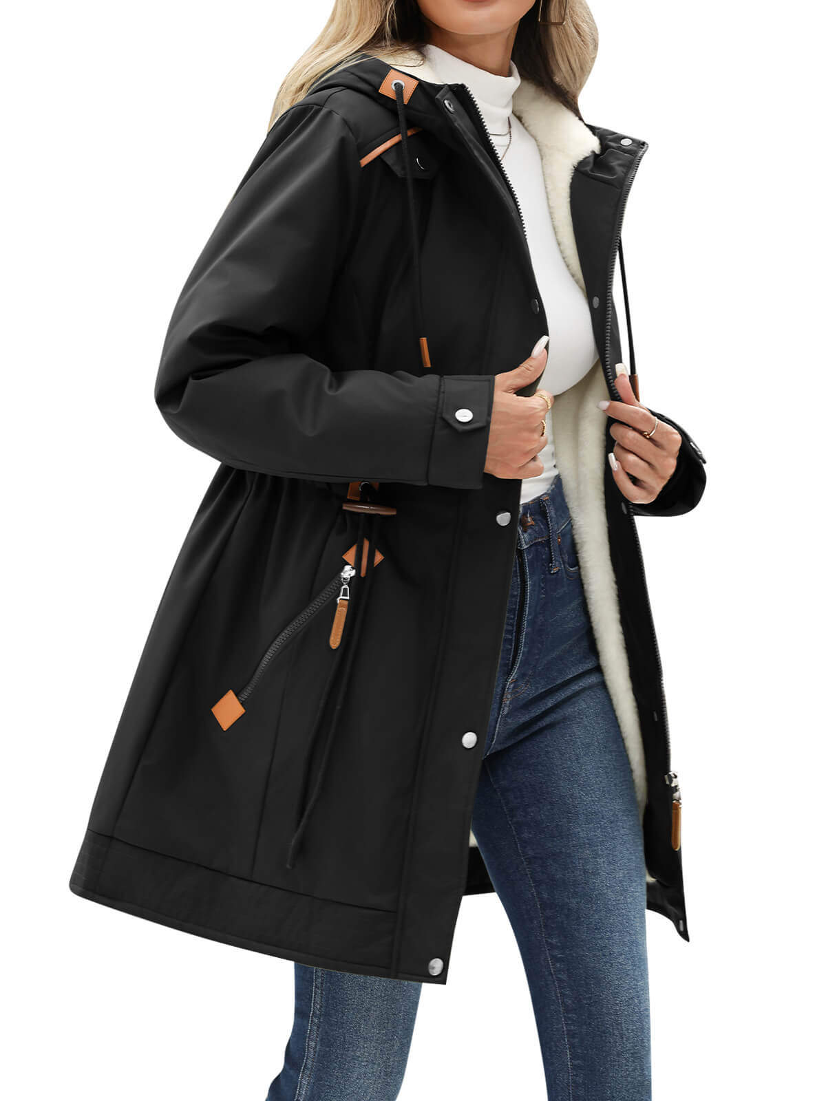 HEEKPEK Fleece-Lined Hooded Parka Jacket