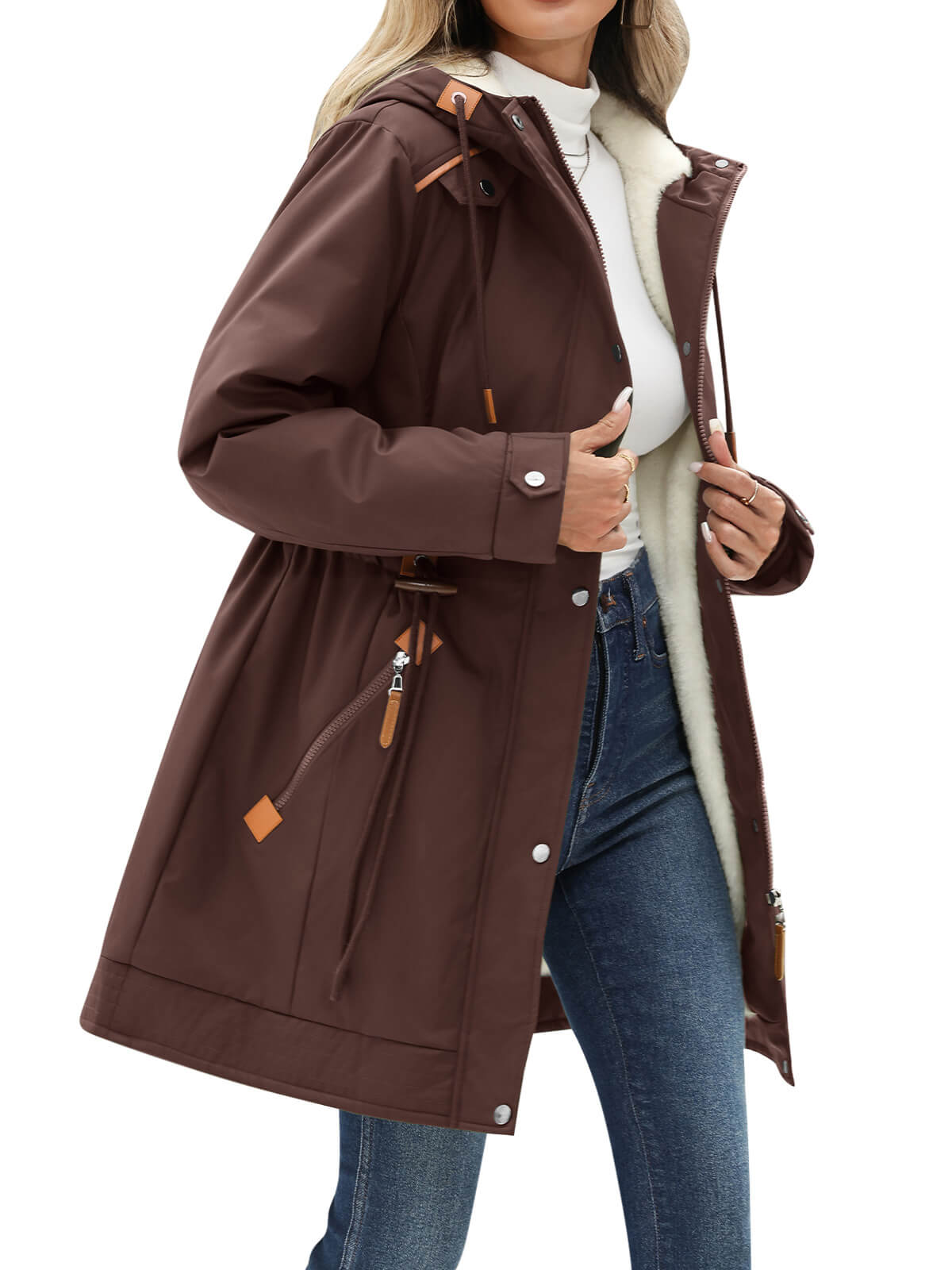 HEEKPEK Fleece-Lined Hooded Parka Jacket