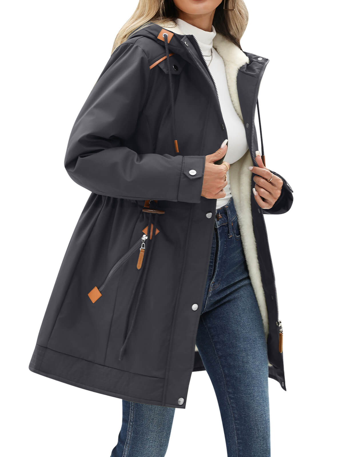 HEEKPEK Fleece-Lined Hooded Parka Jacket