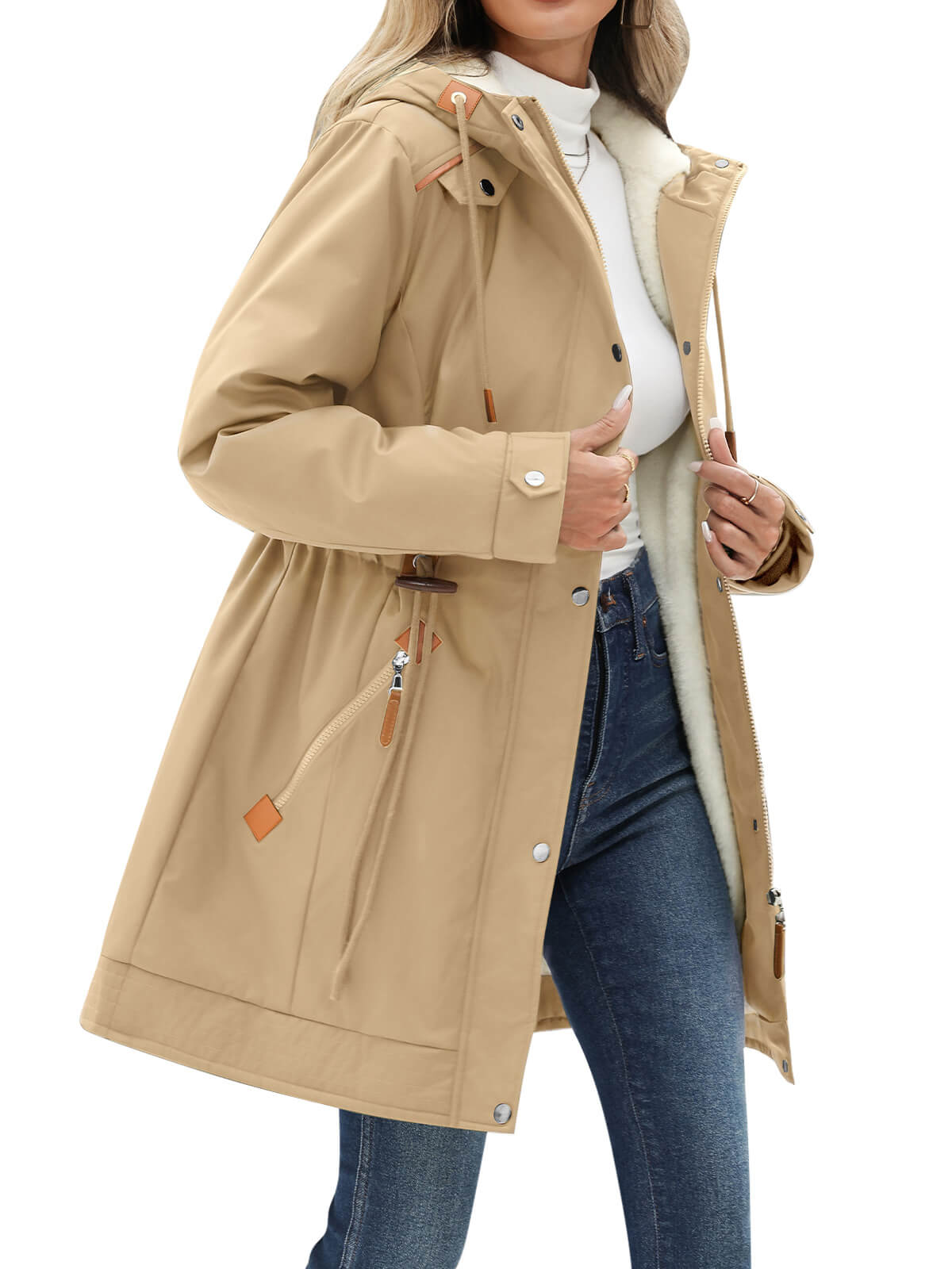 HEEKPEK Fleece-Lined Hooded Parka Jacket