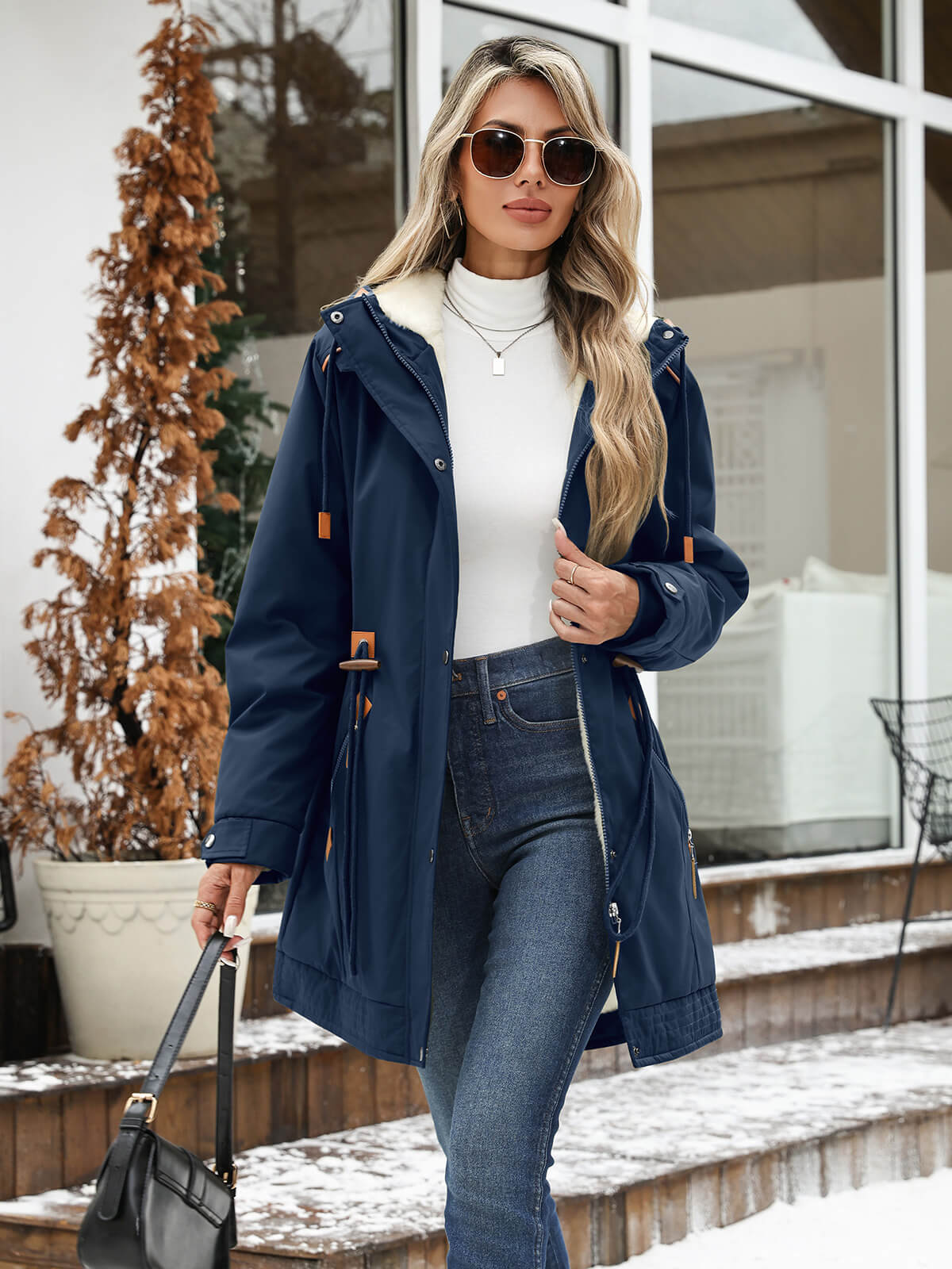 HEEKPEK Fleece-Lined Hooded Parka Jacket