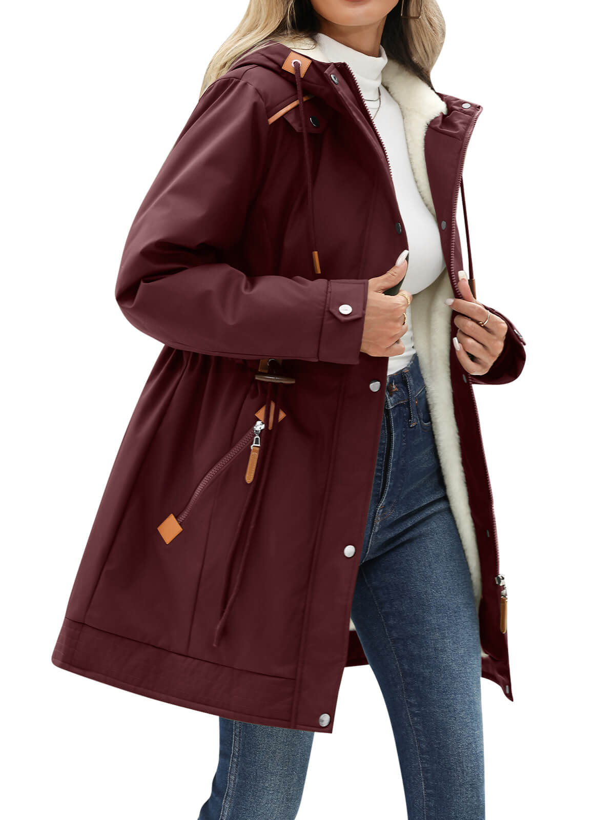 HEEKPEK Fleece-Lined Hooded Parka Jacket