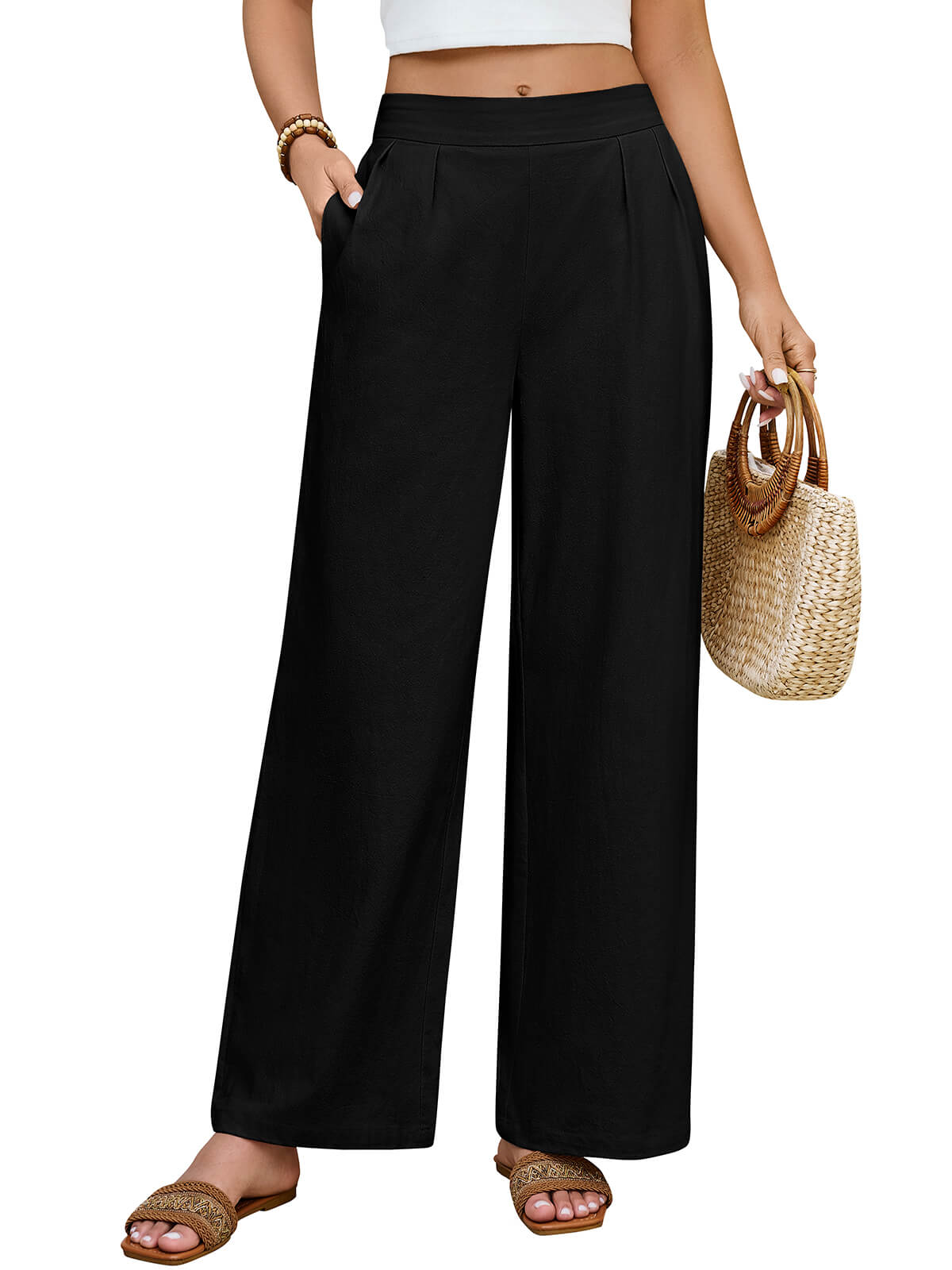 HEEKPEK Women’s Lightweight Wide Leg Travel Pants