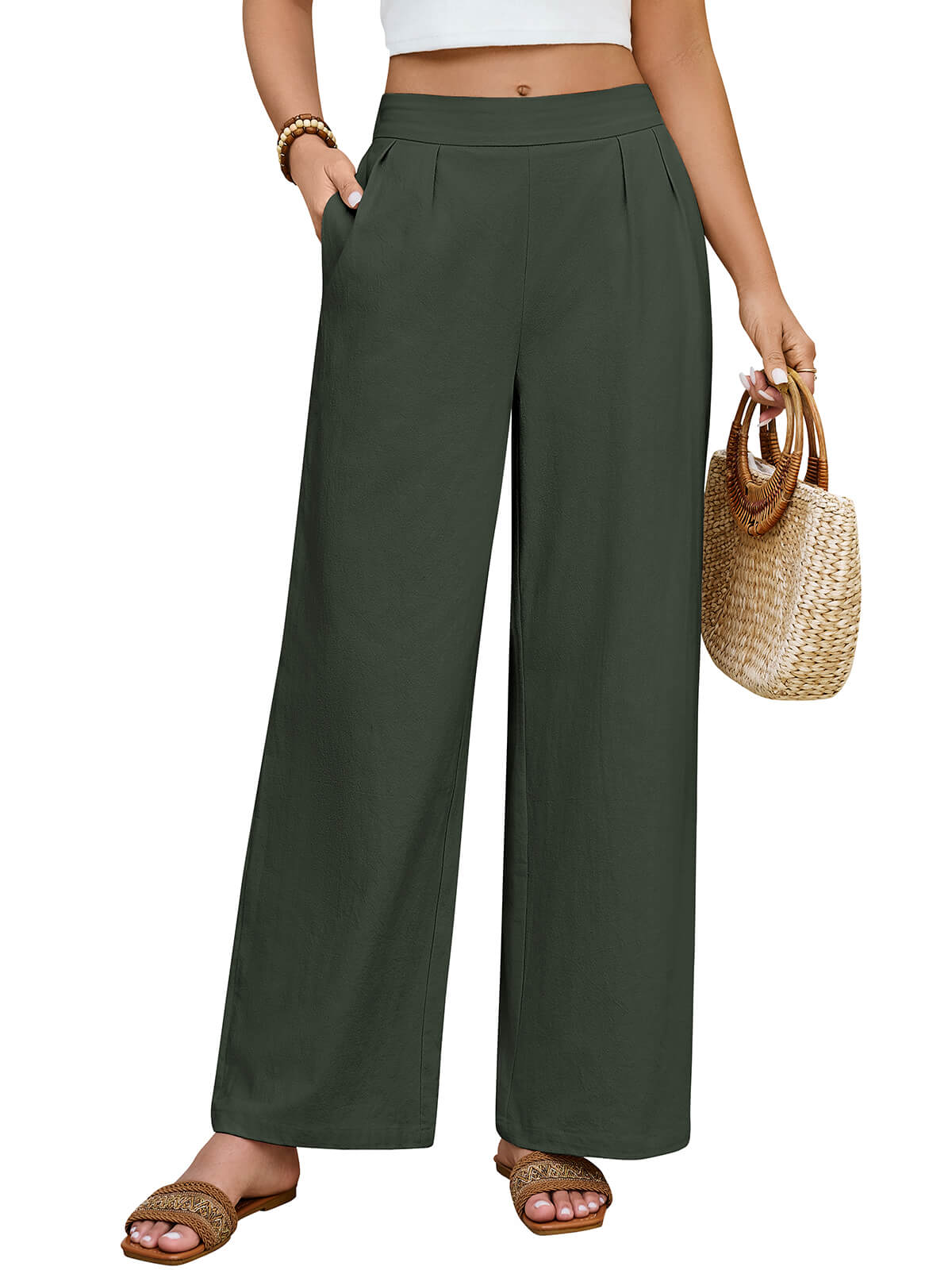 HEEKPEK Women’s Lightweight Wide Leg Travel Pants