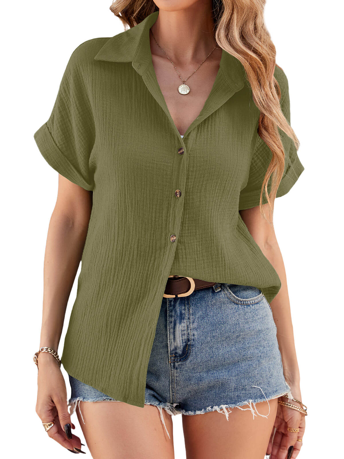 Heekpek Women's Cotton Blouses Shirts