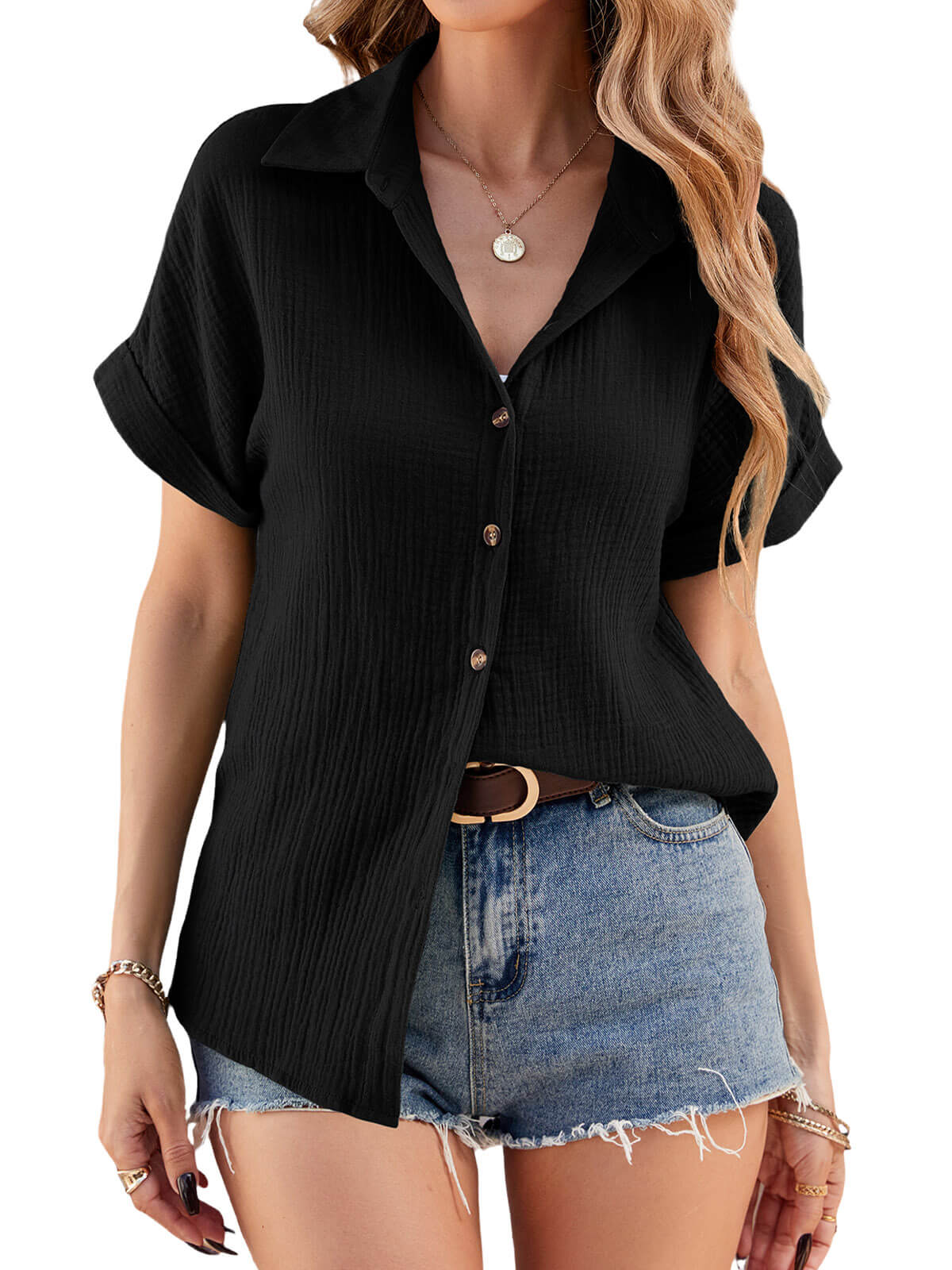 Heekpek Women's Cotton Blouses Shirts