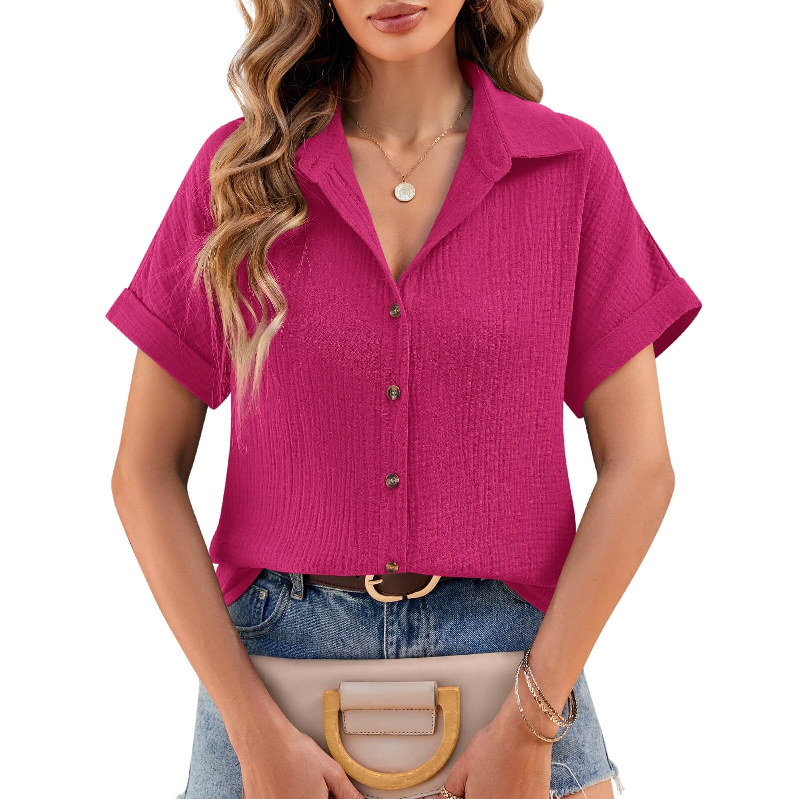 Heekpek Women's Cotton Blouses Shirts