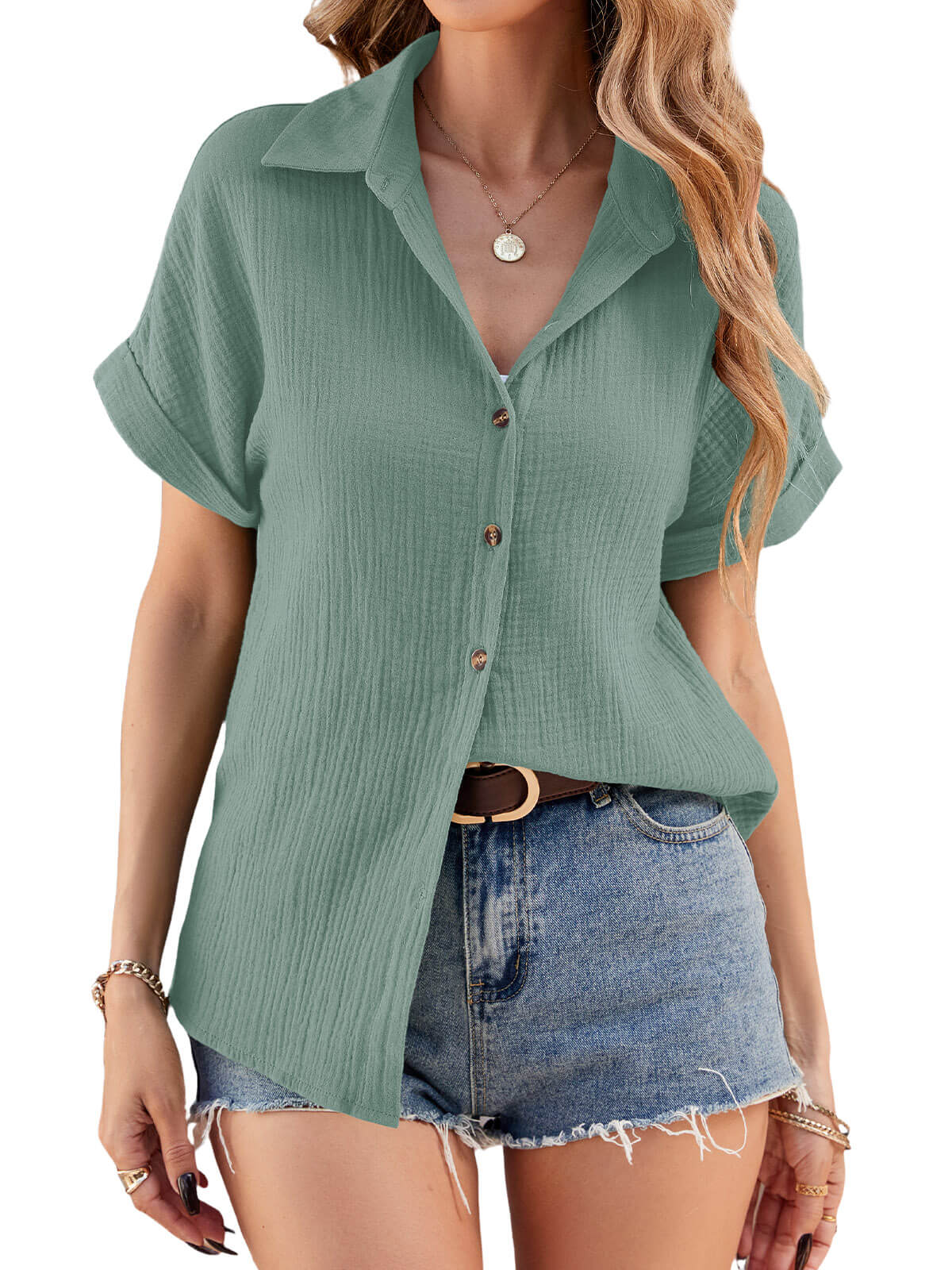 Heekpek Women's Cotton Blouses Shirts