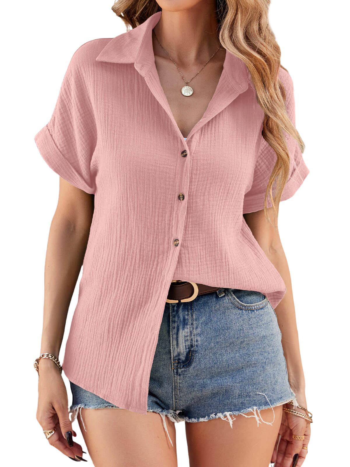 Heekpek Women's Cotton Blouses Shirts