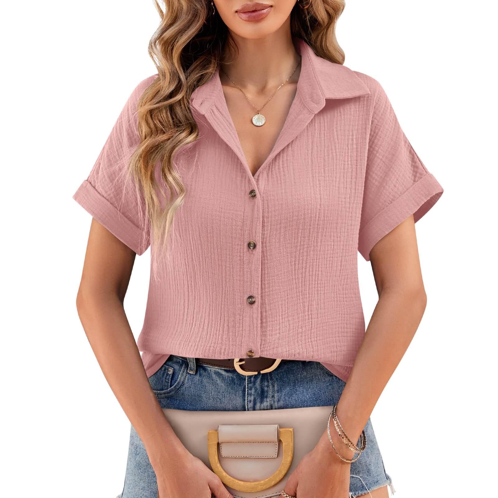 Heekpek Women's Cotton Blouses Shirts