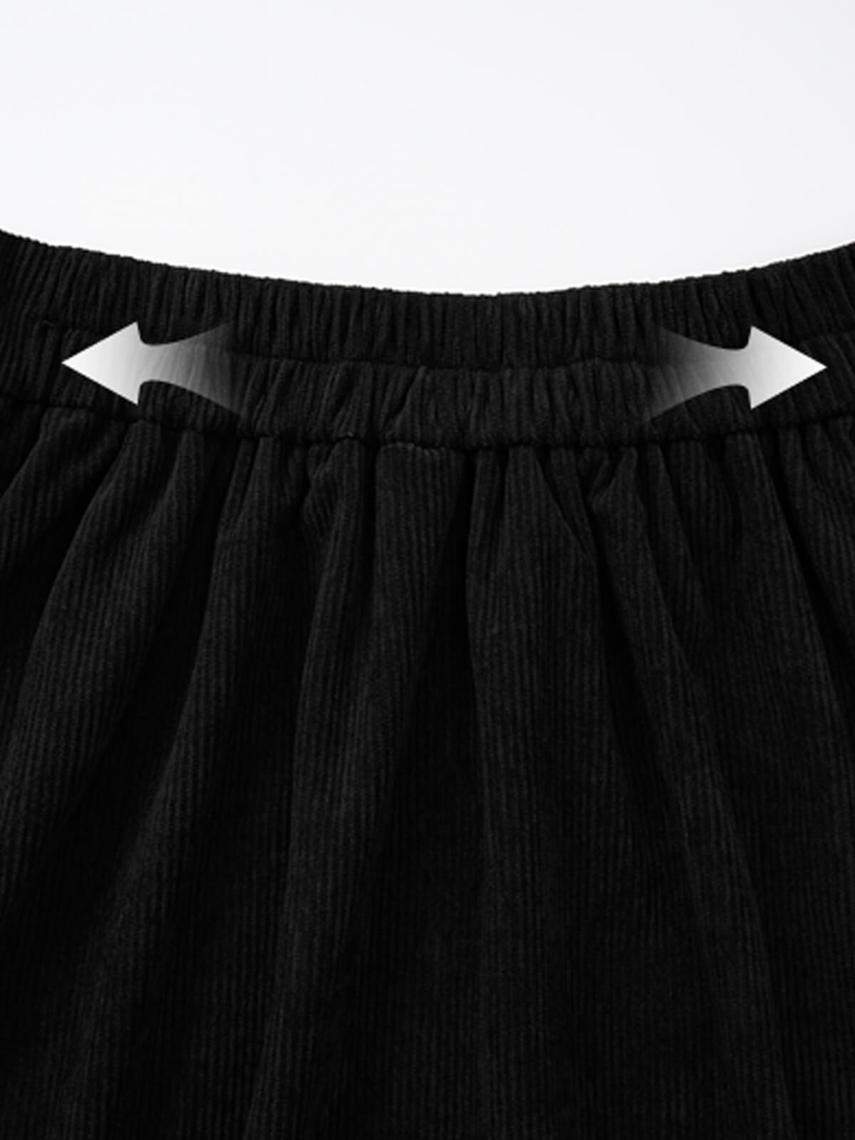 Women's button-down vintage corduroy midi skirt