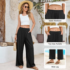 Damen Leinenhose Weites Bein