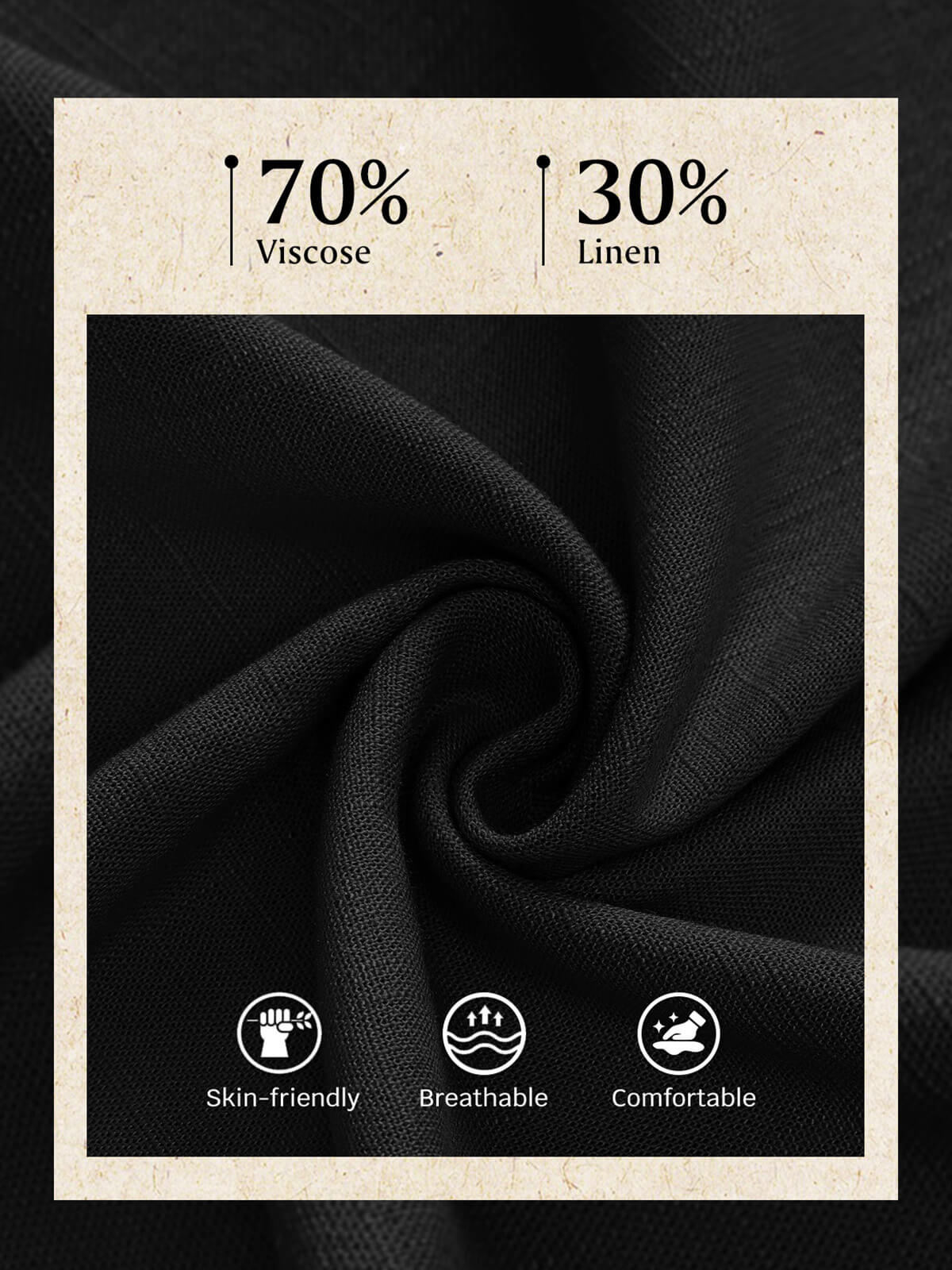 Damen Leinenhose Weites Bein